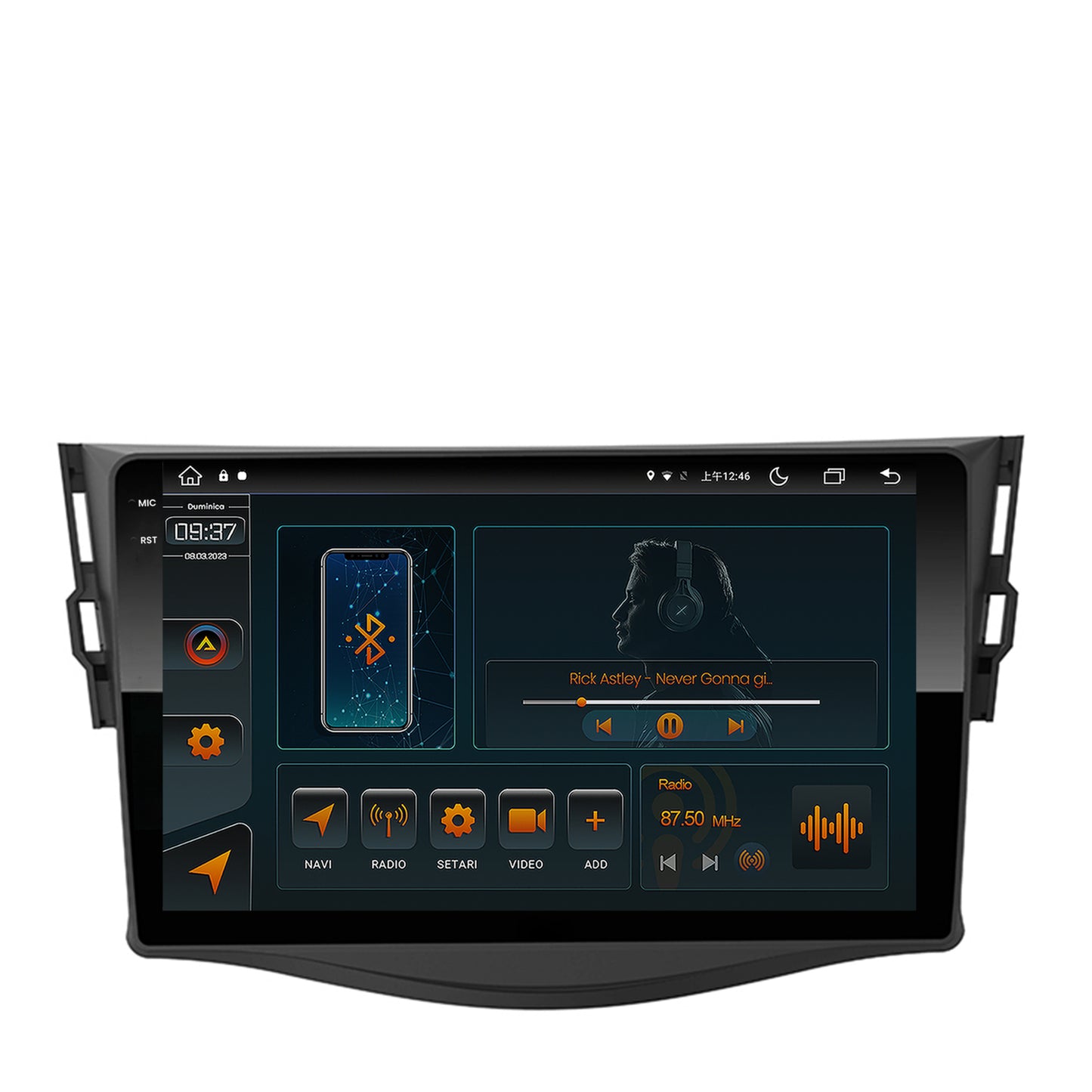 Navigatie Toyota RAV4 (2006-2013), Android, V-Octacore / 4GB RAM + 64GB ROM, 9.5 Inch - AD-BGV9004+AD-BGRKIT096