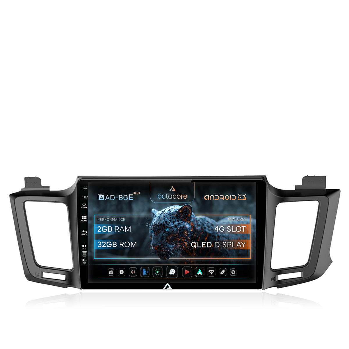 Navigatie Toyota RAV4 (2013-2018), Android, E-Octacore / 2GB RAM + 32GB ROM, 10.1 Inch - AD-BGE10002+AD-BGRKIT060