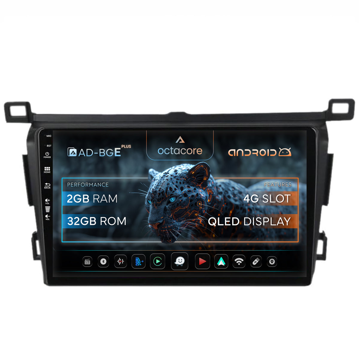 Navigatie Toyota RAV4 (2013-2018), Android, E-Octacore / 2GB RAM + 32GB ROM, 9 Inch - AD-BGE9002+AD-BGRKIT092