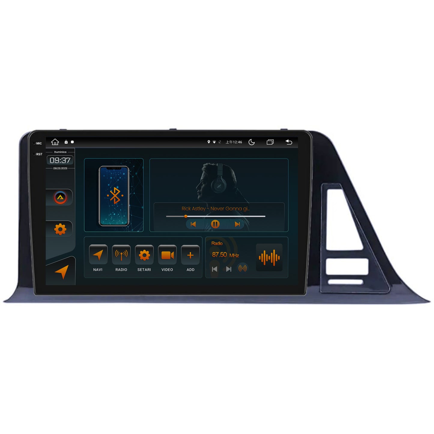 Navigatie Toyota C-HR (2016-2020), Android, V-Octacore / 4GB RAM + 64GB ROM, 9.5 Inch - AD-BGV9004+AD-BGRKIT073