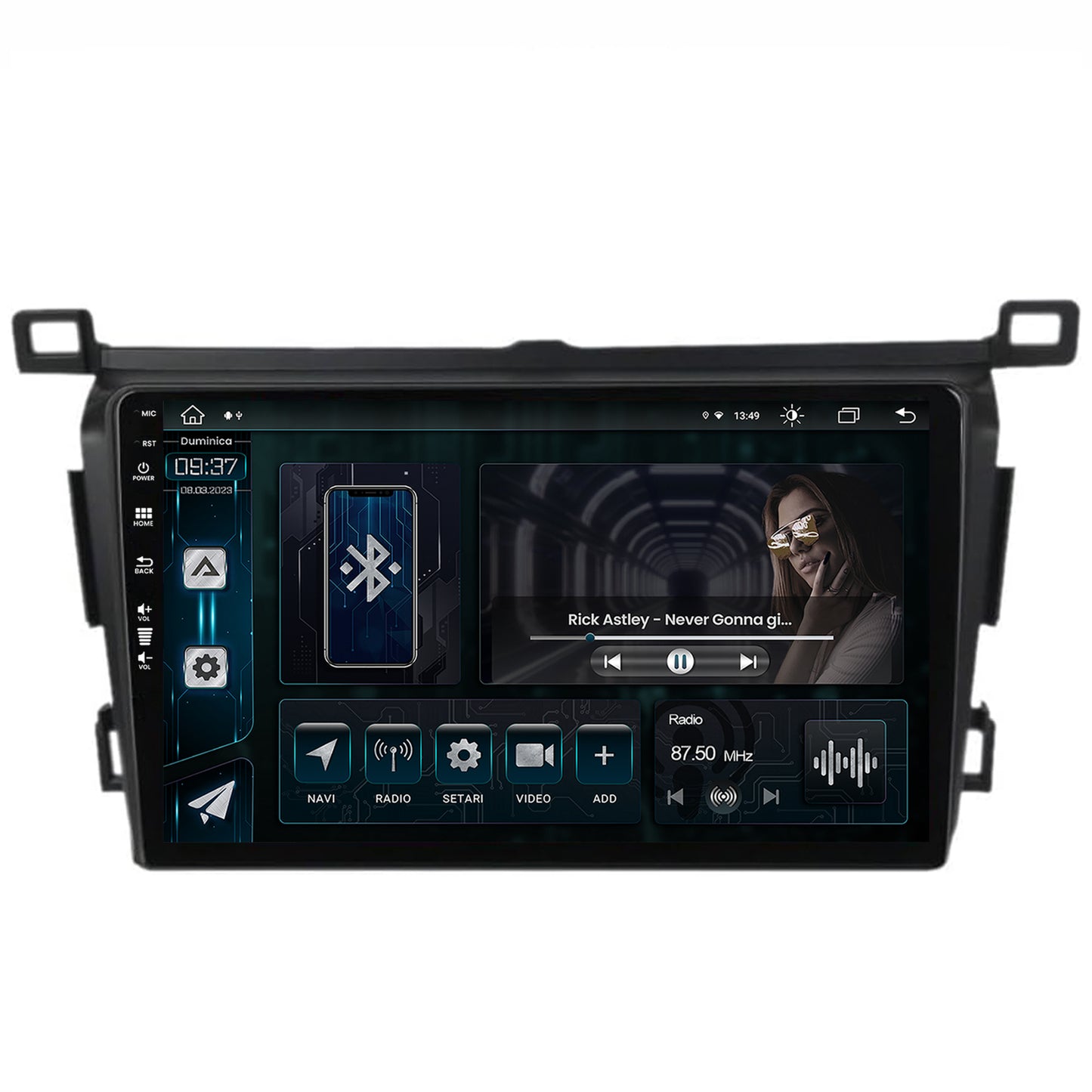 Navigatie Toyota RAV4 (2013-2018), Android, Z-Octacore / 8GB RAM + 256GB ROM, 9 Inch - AD-BGZ9008+AD-BGA10002+AD-BGRKIT092