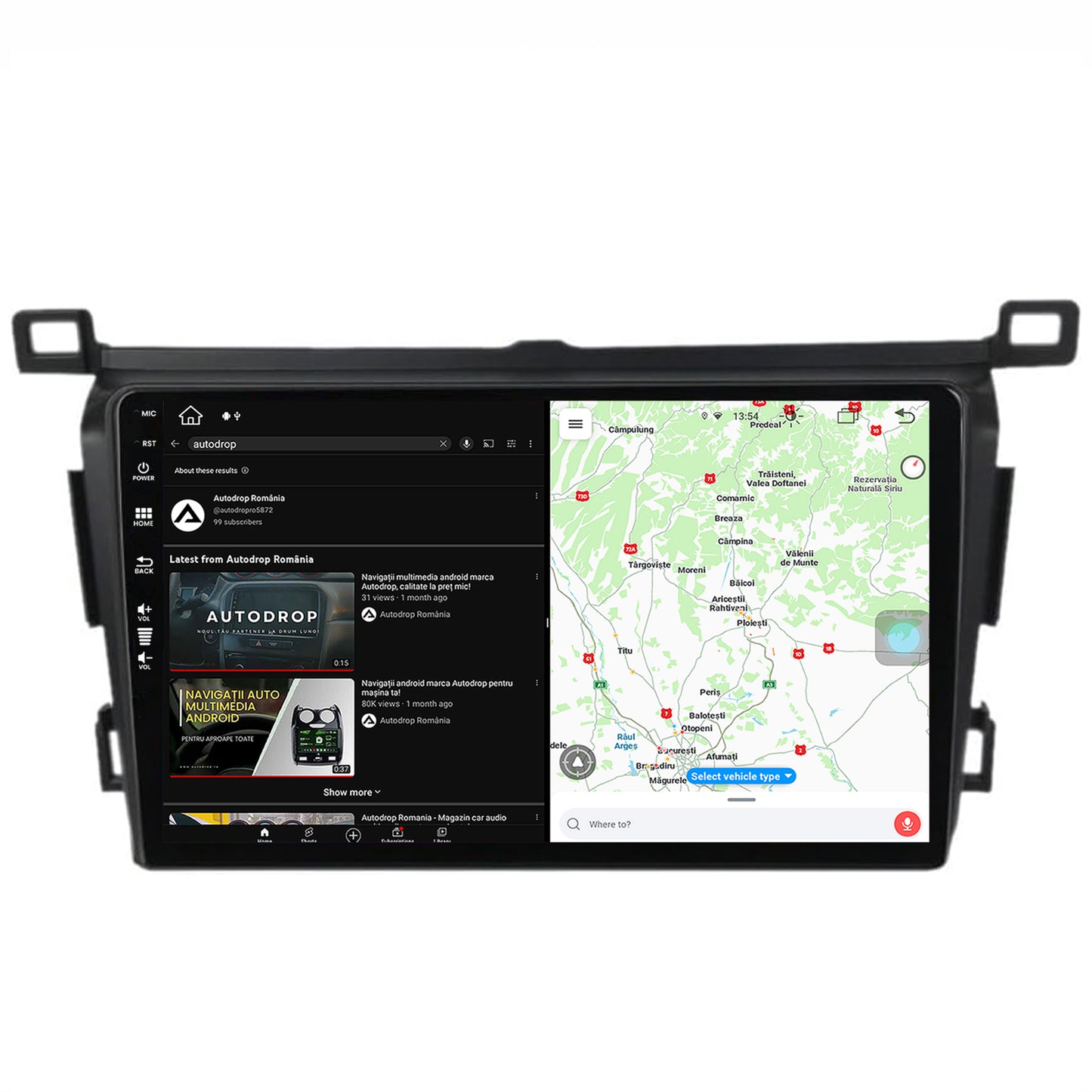 Navigatie Toyota RAV4 (2013-2018), Android, Z-Octacore / 8GB RAM + 256GB ROM, 9 Inch - AD-BGZ9008+AD-BGA10002+AD-BGRKIT092