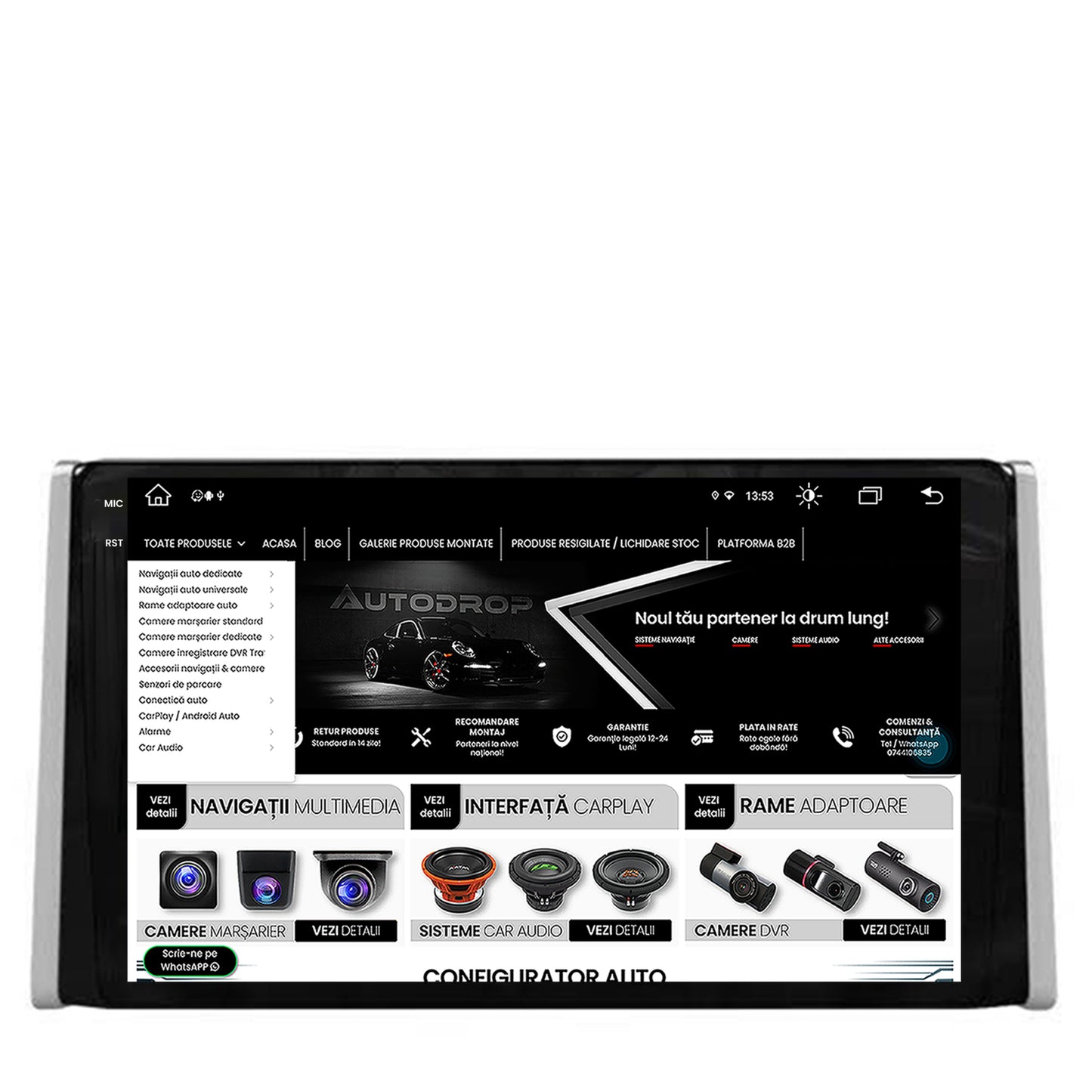 Navigatie Toyota RAV4 (2018+), Android, X-Octacore / 8GB RAM + 256GB ROM, 9.5 Inch - AD-BGX9008+AD-BGRKIT098