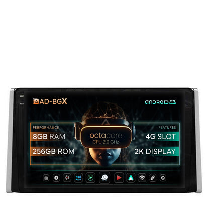 Navigatie Toyota RAV4 (2018+), Android, X-Octacore / 8GB RAM + 256GB ROM, 9.5 Inch - AD-BGX9008+AD-BGRKIT098