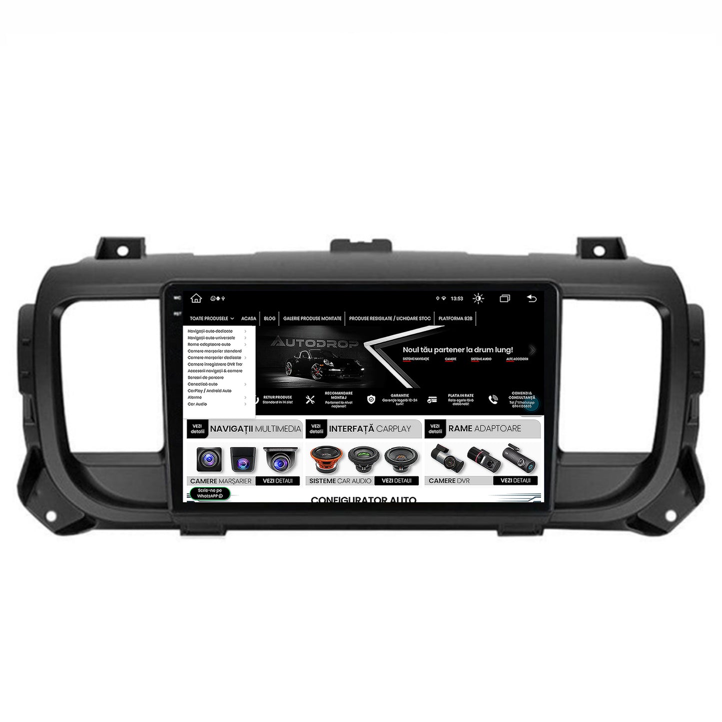 Navigatie Toyota Proace (2016+), Android, X-Octacore / 8GB RAM + 256GB ROM, 9.5 Inch - AD-BGX9008+AD-BGRKIT065V2
