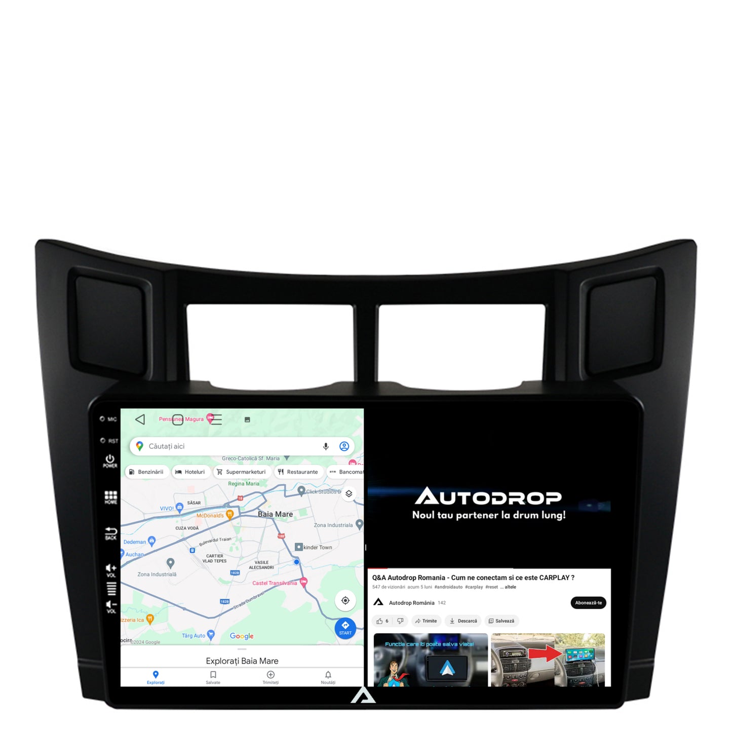 Navigatie Toyota Yaris (2005-2012), Android, E-Octacore / 2GB RAM + 32GB ROM, 9 Inch - AD-BGE9002+AD-BGRKIT103