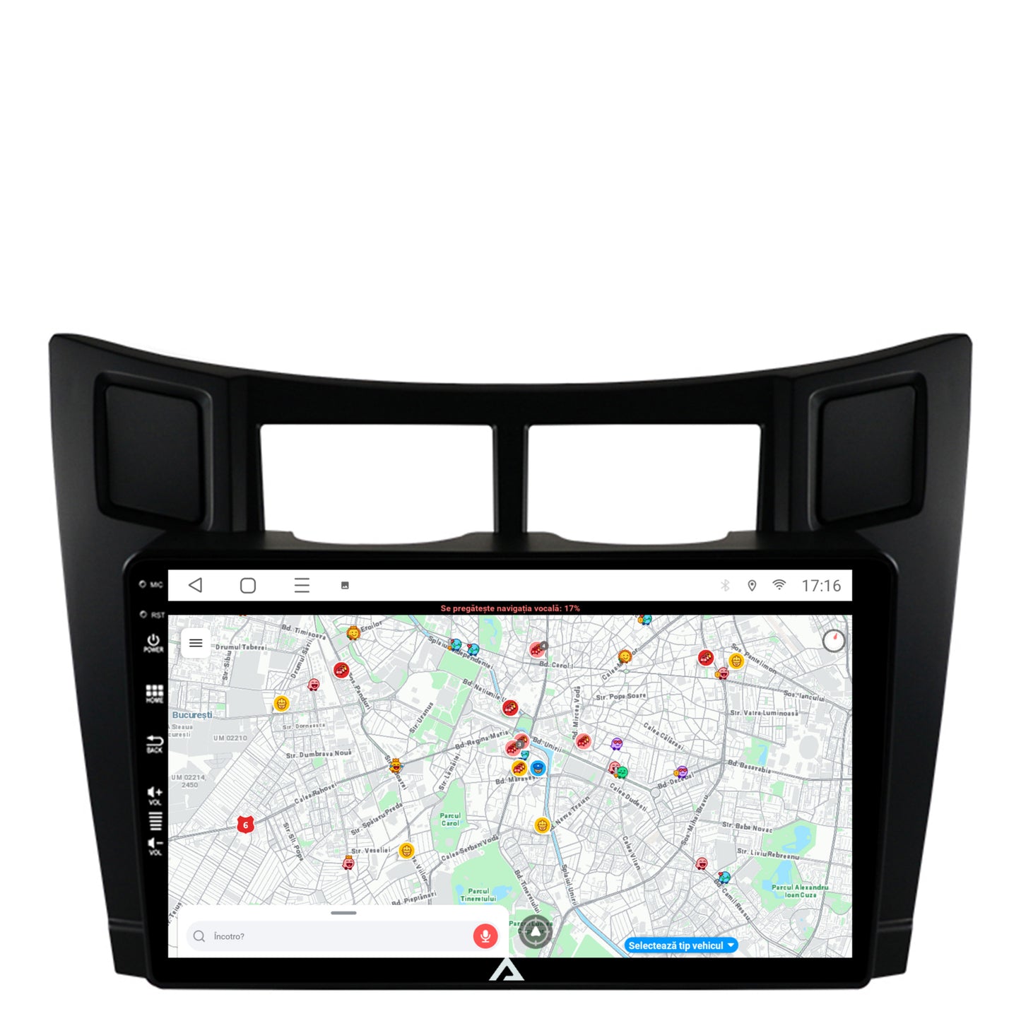 Navigatie Toyota Yaris (2005-2012), Android, P-Octacore / 2GB RAM + 32GB ROM, 9 Inch - AD-BGP9002+AD-BGRKIT103