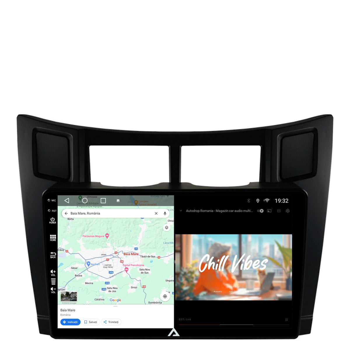 Navigatie Toyota Yaris (2005-2012), Android, A-Octacore / 4GB RAM + 64GB ROM, 9 Inch - AD-BGA9004+AD-BGRKIT103