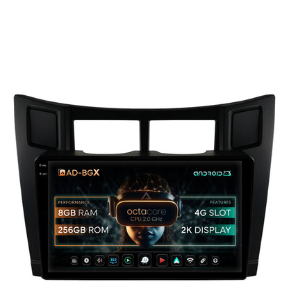 Navigatie Toyota Yaris (2005-2012), Android, X-Octacore / 8GB RAM + 256GB ROM, 9.5 Inch - AD-BGX9008+AD-BGRKIT103