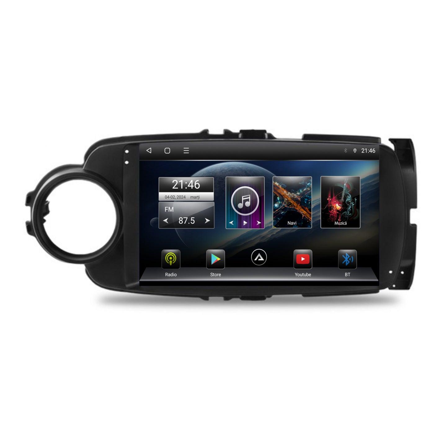 Navigatie Toyota Yaris (2010-2018), Android, P-Octacore / 2GB RAM + 32GB ROM, 9 Inch - AD-BGP9002+AD-BGRKIT104B