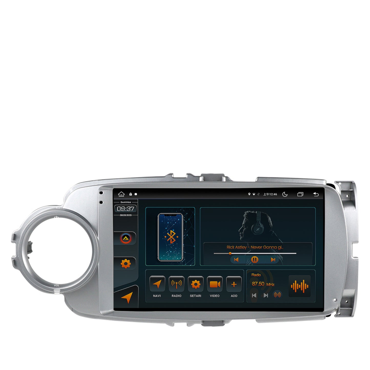 Navigatie Toyota Yaris (2010-2018), Android, V-Octacore / 4GB RAM + 64GB ROM, 9.5 Inch - AD-BGV9004+AD-BGRKIT104