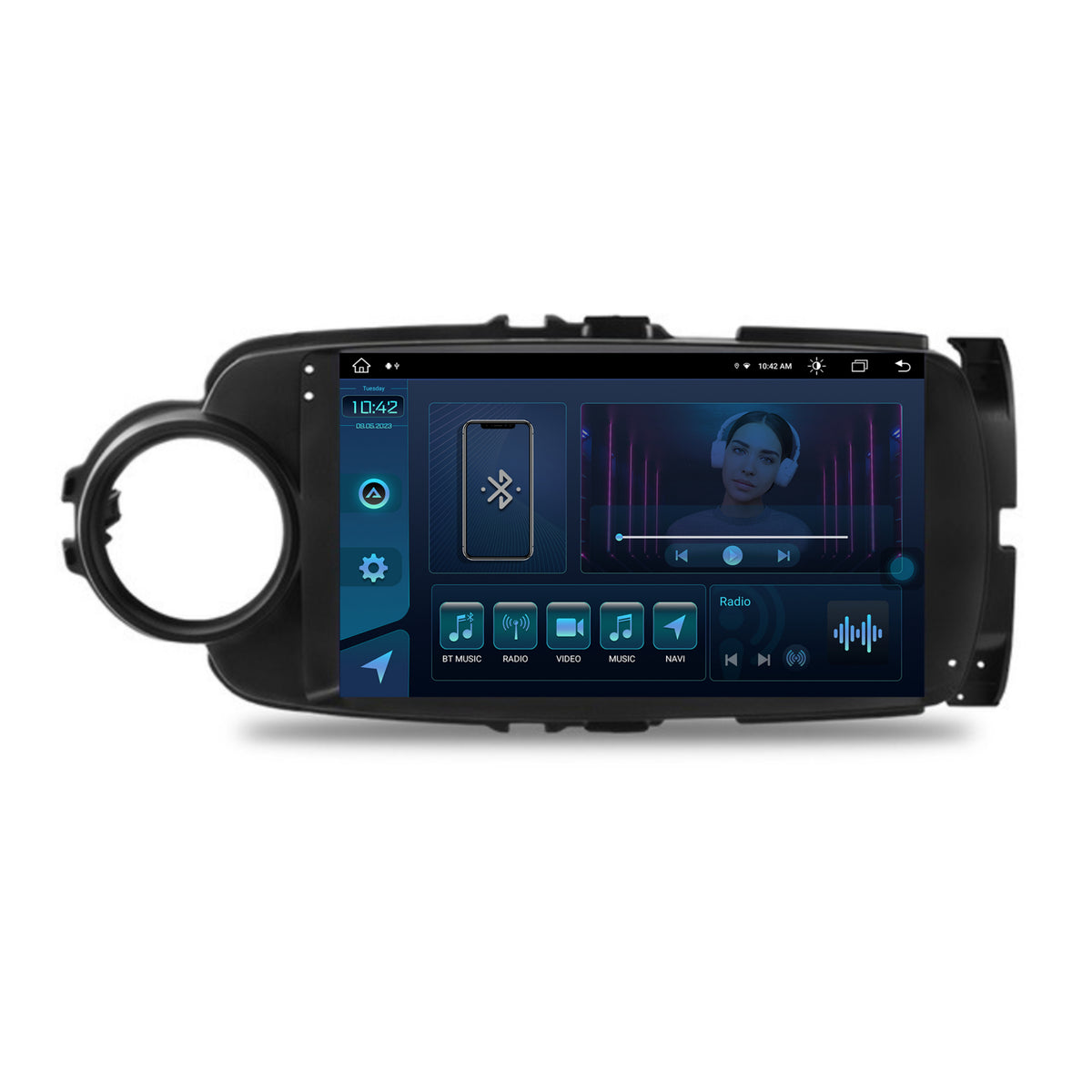 Navigatie Toyota Yaris (2010-2018), Android, X-Octacore / 8GB RAM + 256GB ROM, 9.5 Inch - AD-BGX9008+AD-BGRKIT104B