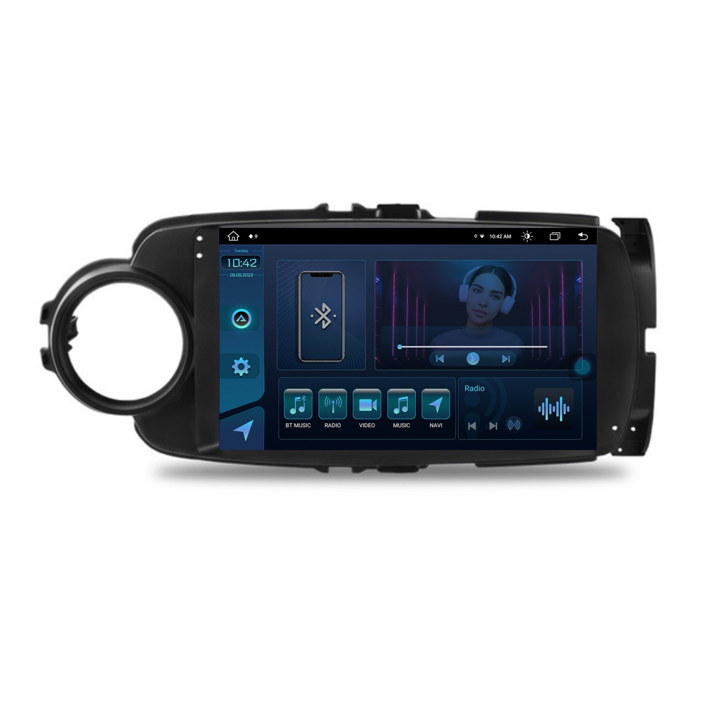 Navigatie Toyota Yaris (2010-2018), Android, X-Octacore / 8GB RAM + 256GB ROM, 9.5 Inch - AD-BGX9008+AD-BGRKIT104B