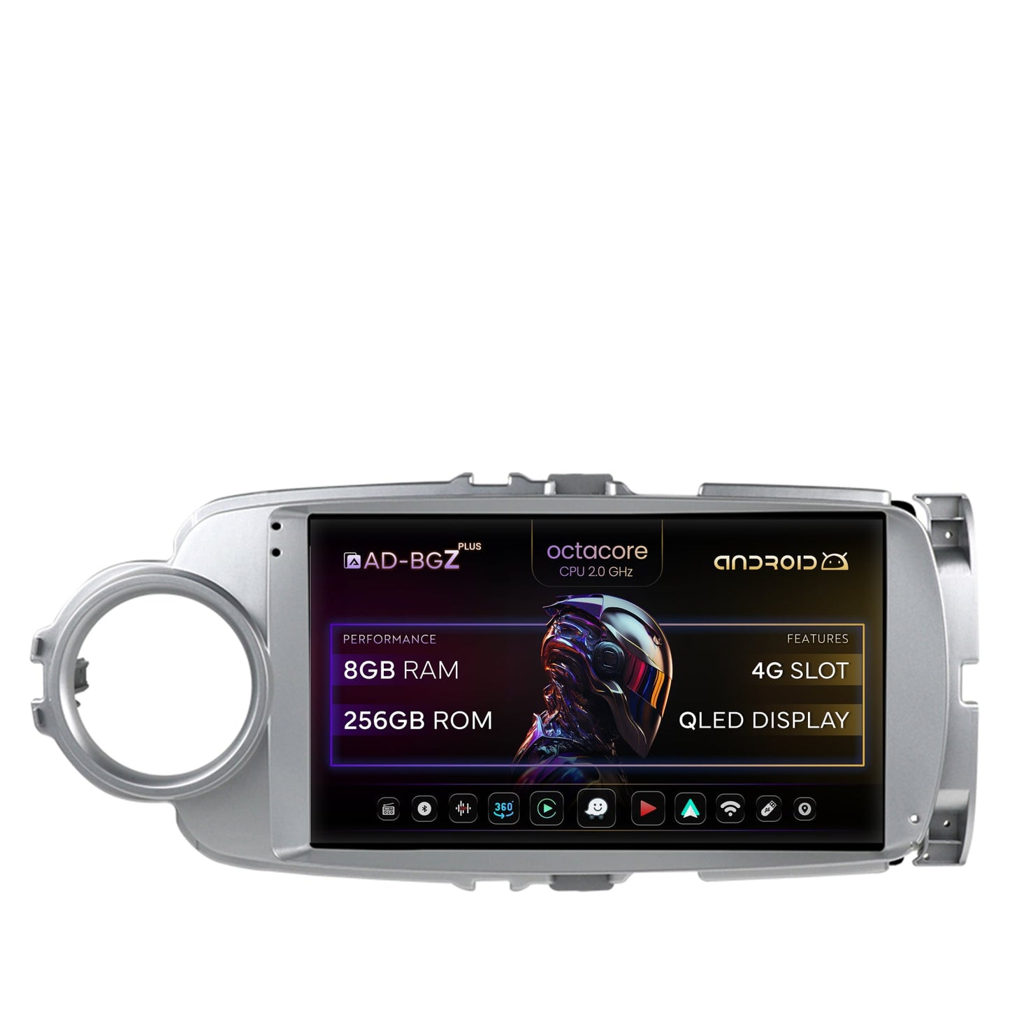 Navigatie Toyota Yaris (2010-2018), Android, Z-Octacore / 8GB RAM + 256GB ROM, 9 Inch - AD-BGZ9008+AD-BGRKIT104