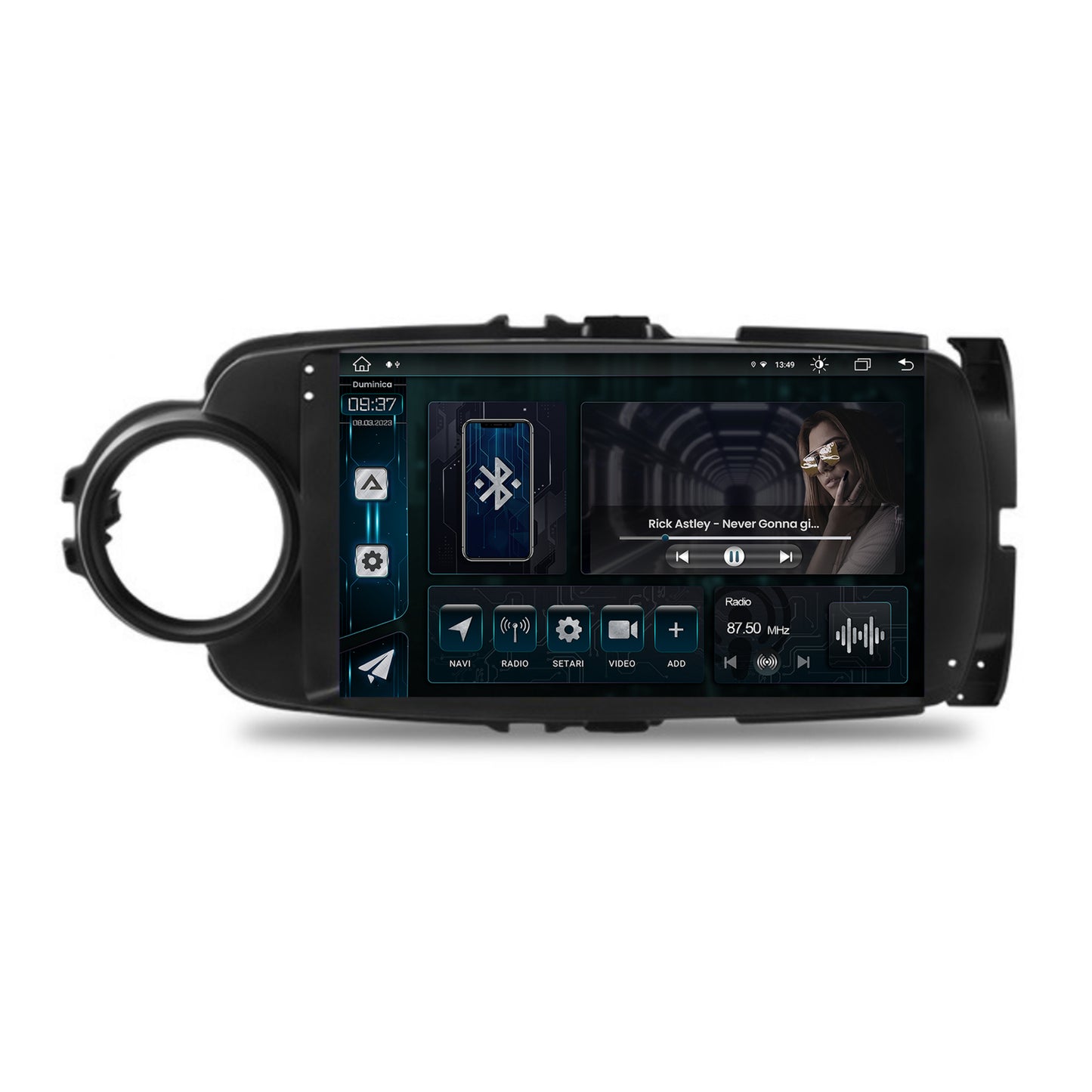 Navigatie Toyota Yaris (2010-2018), Android, Z-Octacore / 8GB RAM + 256GB ROM, 9 Inch - AD-BGZ9008+AD-BGRKIT104B