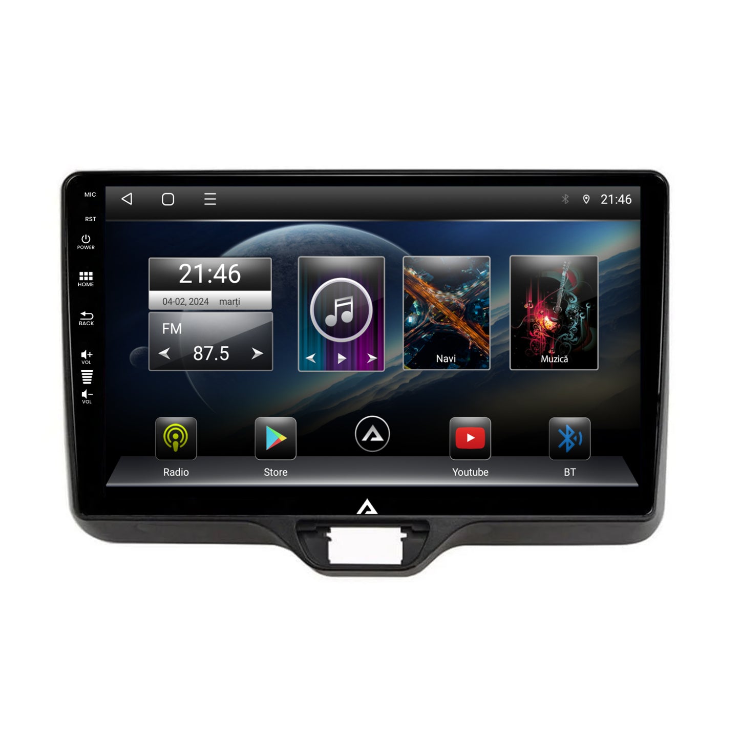 Navigatie Toyota Yaris (2020+), Android, E-Octacore / 2GB RAM + 32GB ROM, 10.1 Inch - AD-BGE10002+AD-BGRKIT105