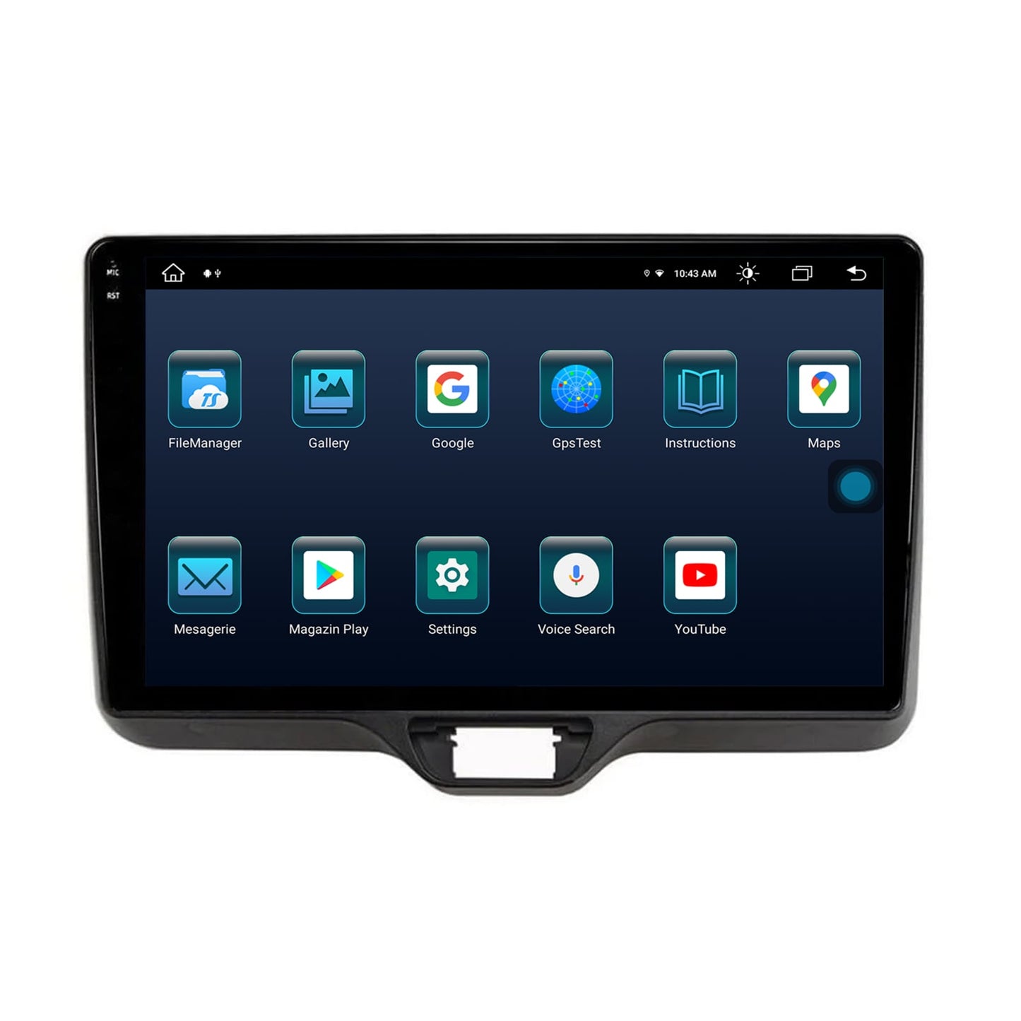 Navigatie Toyota Yaris (2020+), Android, X-Octacore / 8GB RAM + 256GB ROM, 10.36 Inch - AD-BGX10008+AD-BGRKIT105