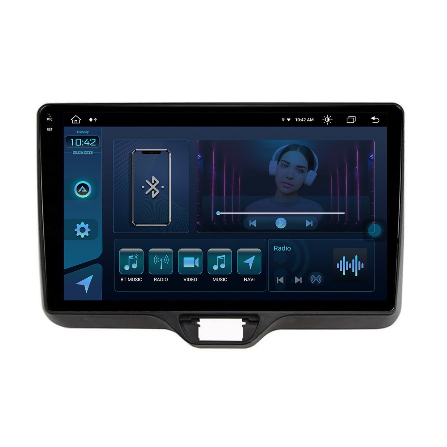 Navigatie Toyota Yaris (2020+), Android, X-Octacore / 8GB RAM + 256GB ROM, 10.36 Inch - AD-BGX10008+AD-BGRKIT105