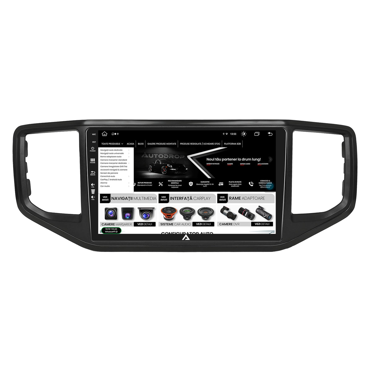 Navigatie Volkswagen Amarok (2017-2021), Android, Z-Octacore / 8GB RAM + 256GB ROM, 9 Inch - AD-BGZ9008+AD-BGRKIT030