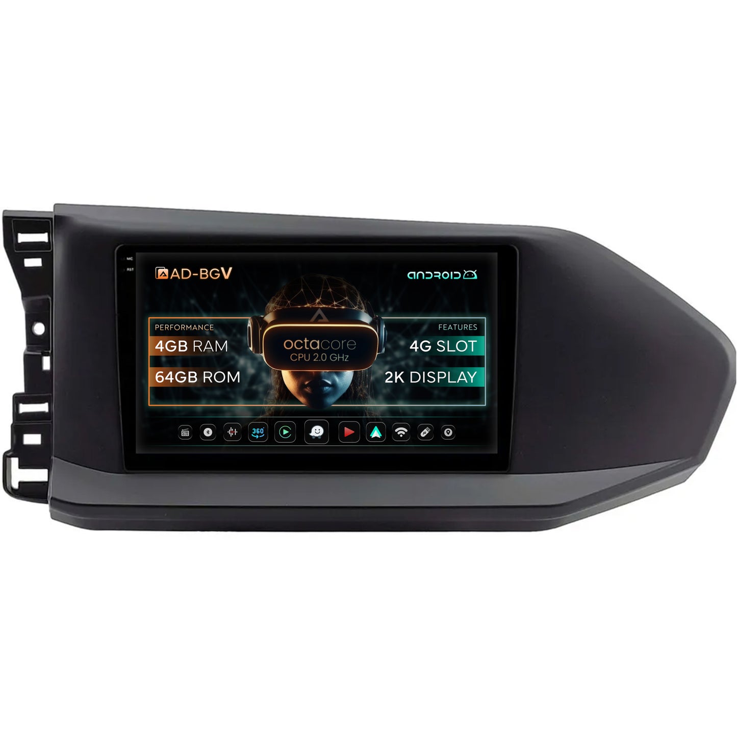 Navigatie Volkswagen Caddy (2023+), Android, V-Octacore / 4GB RAM + 64GB ROM, 9.5 Inch - AD-BGV9004+AD-BGRKIT031