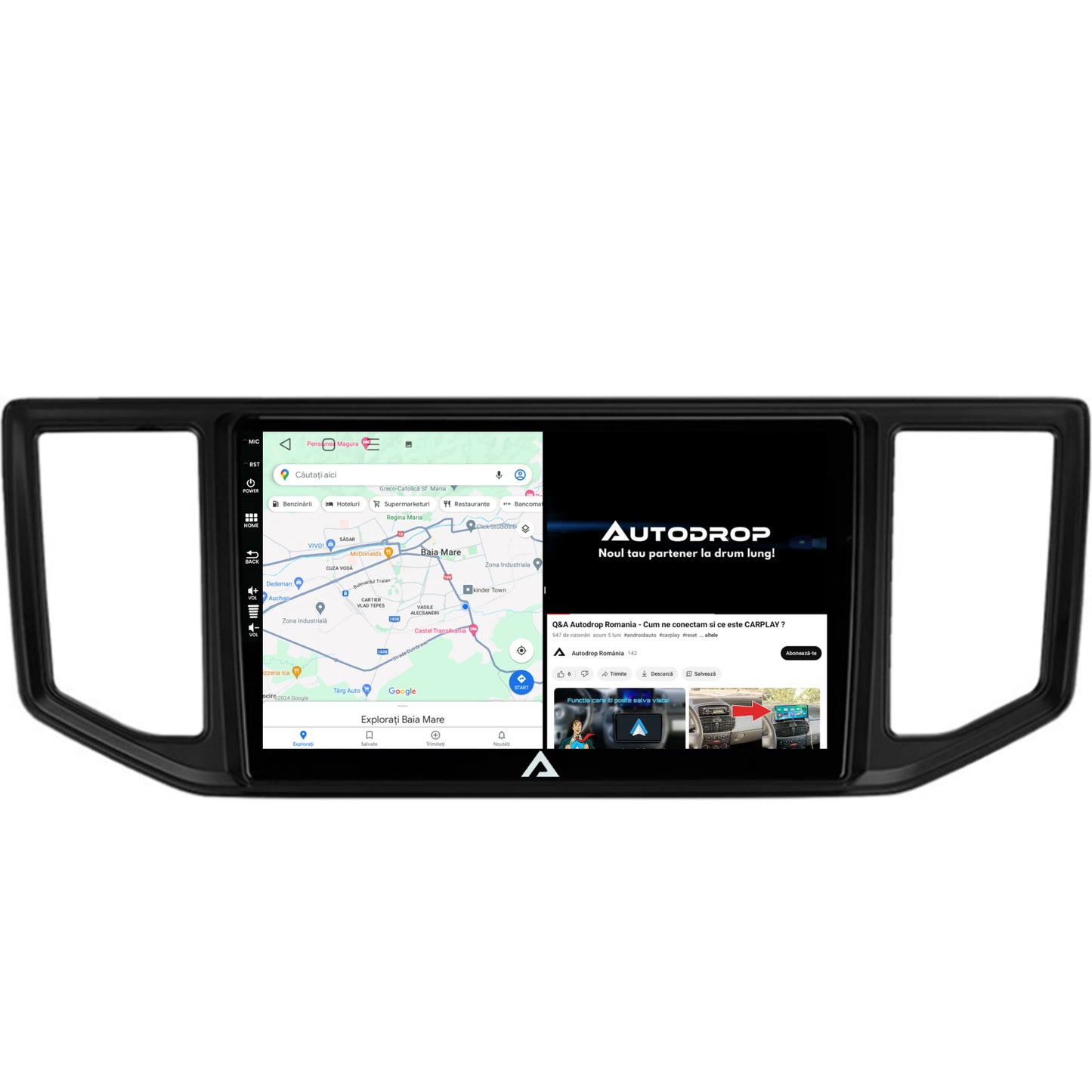 Navigatie Volkswagen Crafter (2017+), Android, E-Octacore / 2GB RAM + 32GB ROM, 10.1 Inch - AD-BGE10002+AD-BGRKIT056
