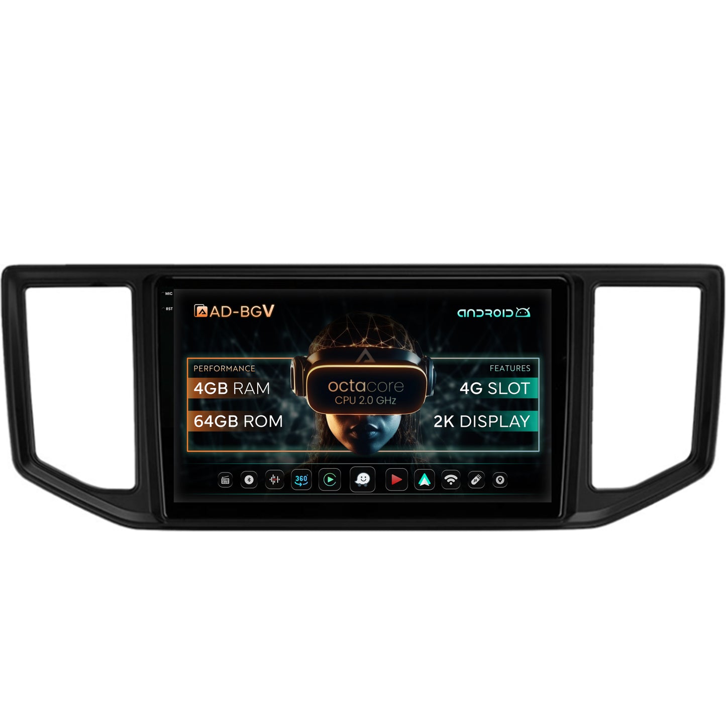 Navigatie Volkswagen Crafter (2017+), Android, V-Octacore / 4GB RAM + 64GB ROM, 10.36 Inch - AD-BGV10004+AD-BGRKIT056