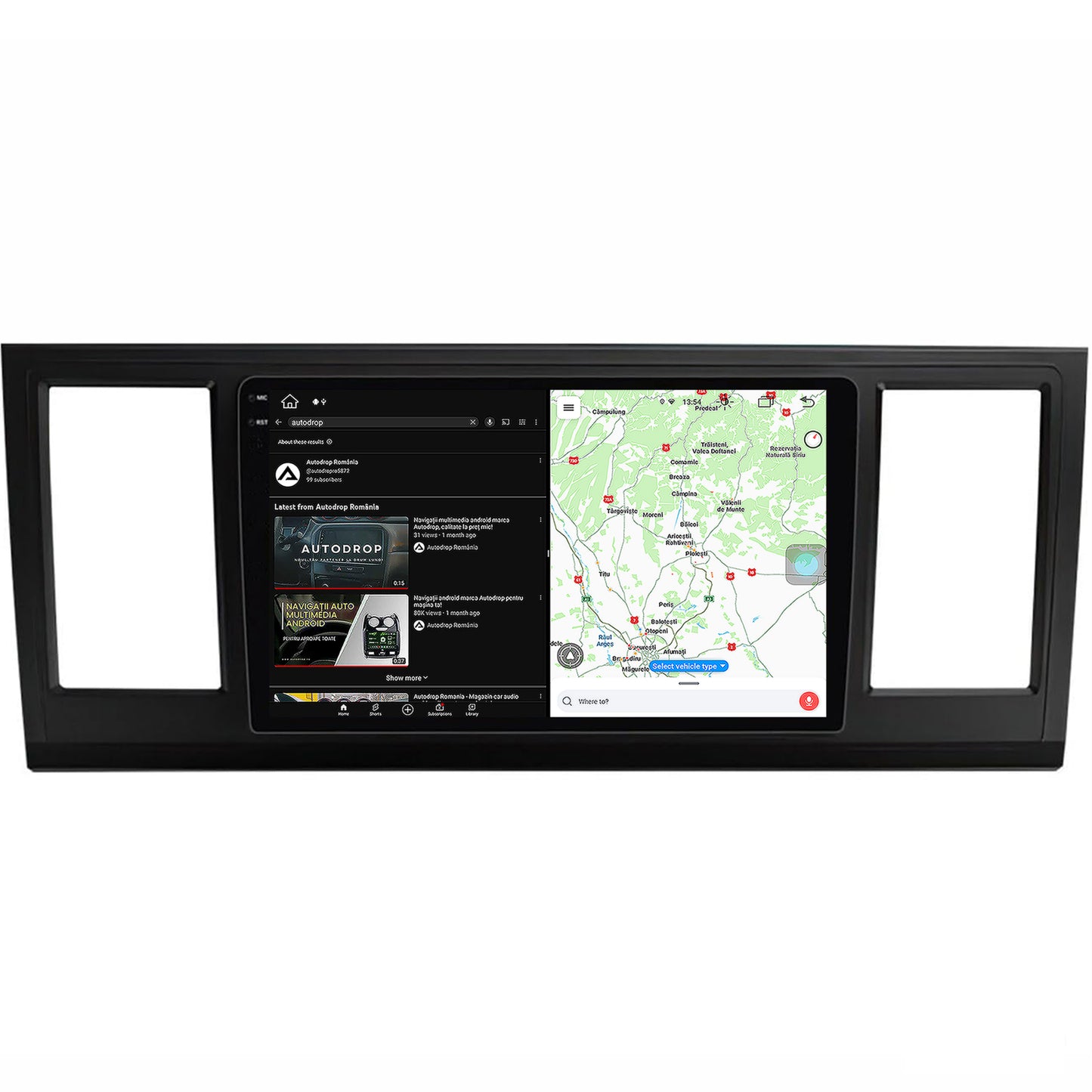 Navigatie Volkswagen Transporter / Caravelle / Multivan T6 (2015+), Android, V-Octacore / 4GB RAM + 64GB ROM, 9.5 Inch - AD-BGV9004+AD-BGRKIT056V2