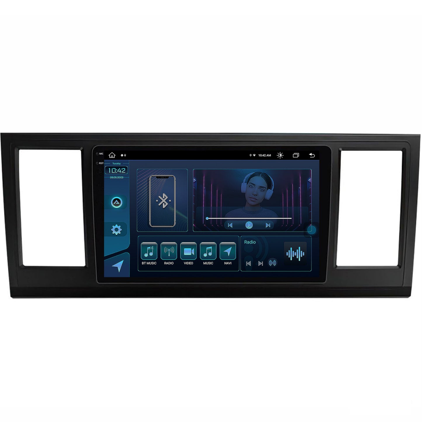 Navigatie Volkswagen Transporter / Caravelle / Multivan T6 (2015+), Android, X-Octacore / 8GB RAM + 256GB ROM, 9.5 Inch - AD-BGX9008+AD-BGRKIT056V2