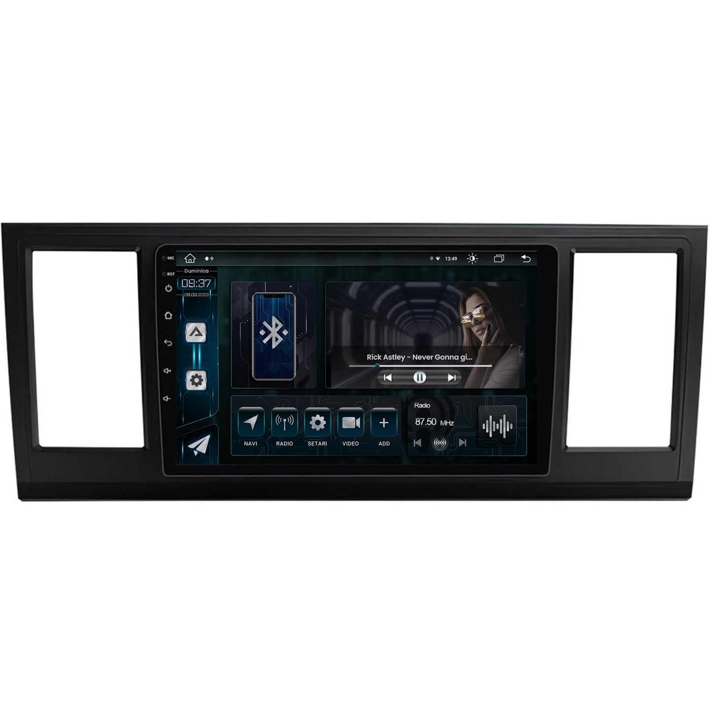 Navigatie Volkswagen Transporter / Caravelle / Multivan T6 (2015+), Android, Z-Octacore / 8GB RAM + 256GB ROM, 10.1 Inch - AD-BGZ9008+AD-BGRKIT056V2