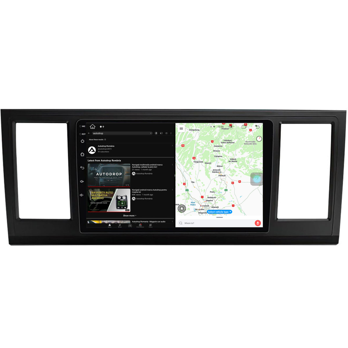Navigatie Volkswagen Transporter / Caravelle / Multivan T6 (2015+), Android, Z-Octacore / 8GB RAM + 256GB ROM, 10.1 Inch - AD-BGZ9008+AD-BGRKIT056V2