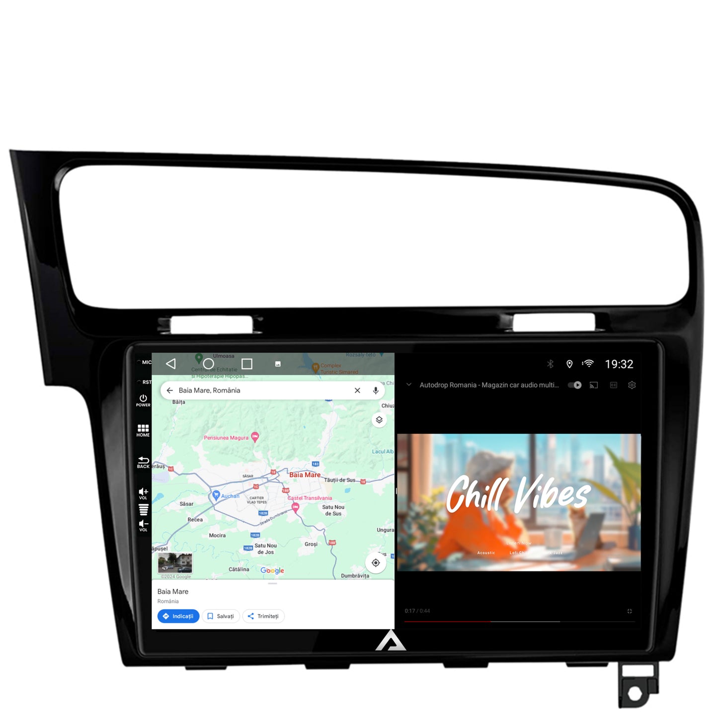 Navigatie Volkswagen Golf 7, Android, A-Octacore / 4GB RAM + 64GB ROM, 10.1 Inch - AD-BGA10004+AD-BGRKIT023B