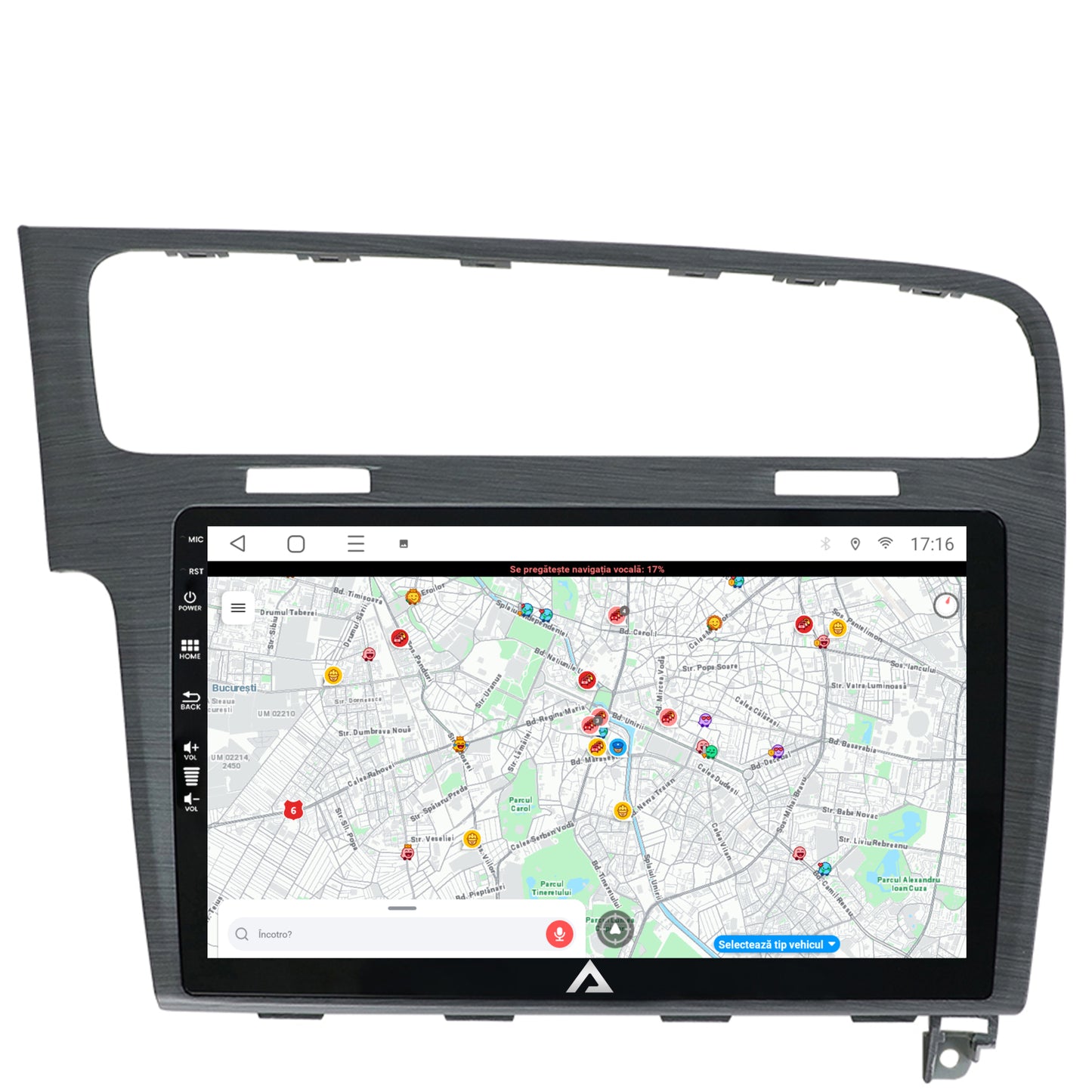 Navigatie Volkswagen Golf 7, Android, E-Octacore / 2GB RAM + 32GB ROM, 10.1 Inch - AD-BGE10002+AD-BGRKIT023A