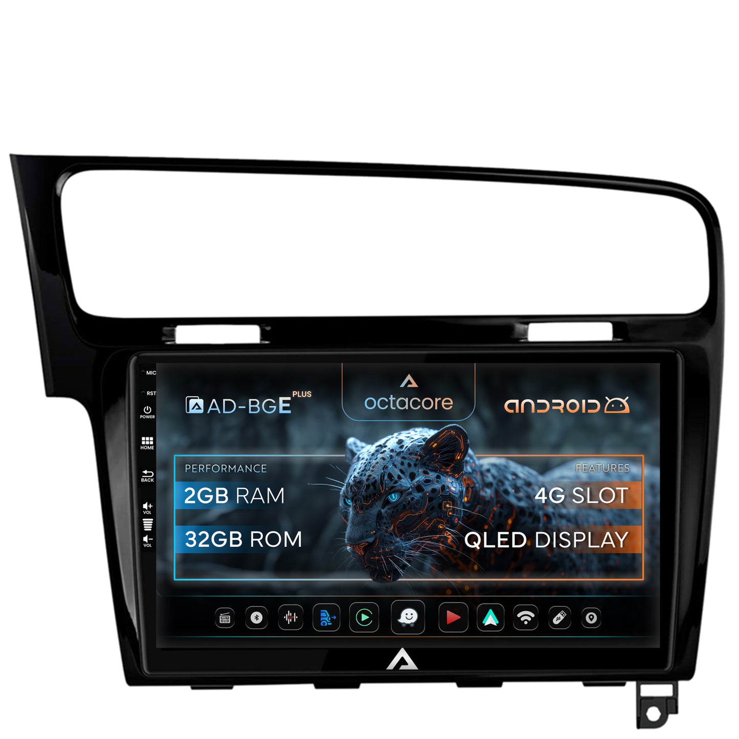 Navigatie Volkswagen Golf 7, Android, E-Octacore / 2GB RAM + 32GB ROM, 10.1 Inch - AD-BGE10002+AD-BGRKIT023B