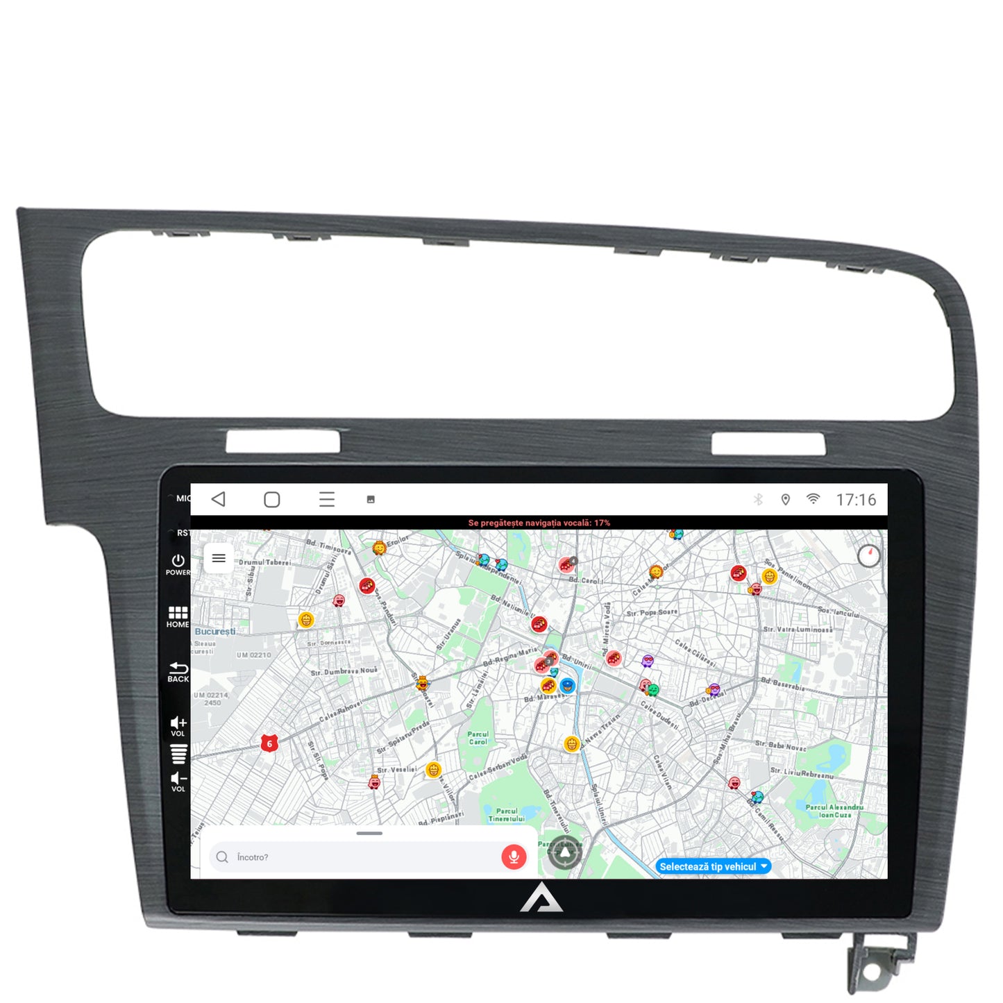 Navigatie Volkswagen Golf 7, Android, P-Octacore / 2GB RAM + 32GB ROM, 10.1 Inch - AD-BGP10002+AD-BGRKIT023A