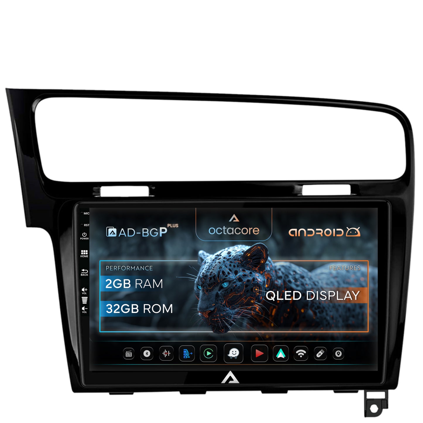Navigatie Volkswagen Golf 7, Android, P-Octacore / 2GB RAM + 32GB ROM, 10.1 Inch - AD-BGP10002+AD-BGRKIT023B