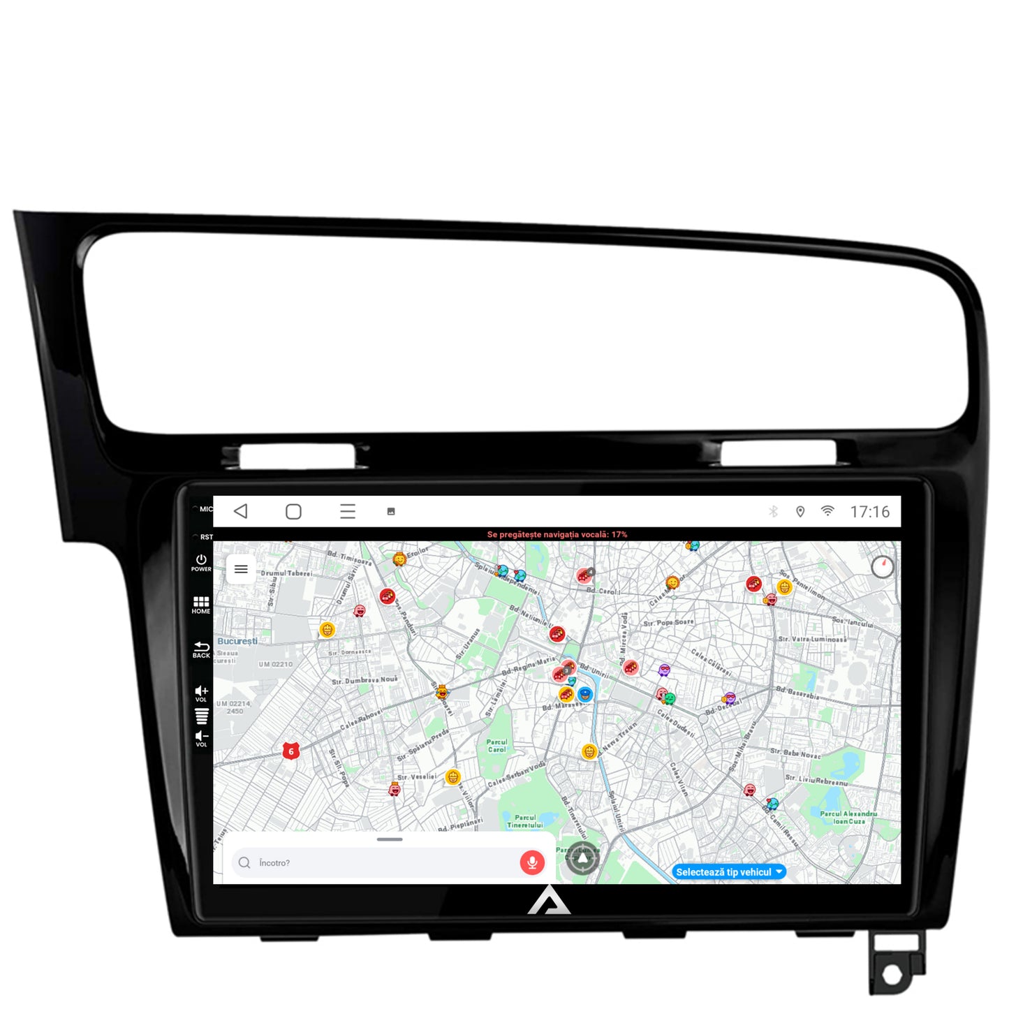 Navigatie Volkswagen Golf 7, Android, P-Octacore / 2GB RAM + 32GB ROM, 10.1 Inch - AD-BGP10002+AD-BGRKIT023B