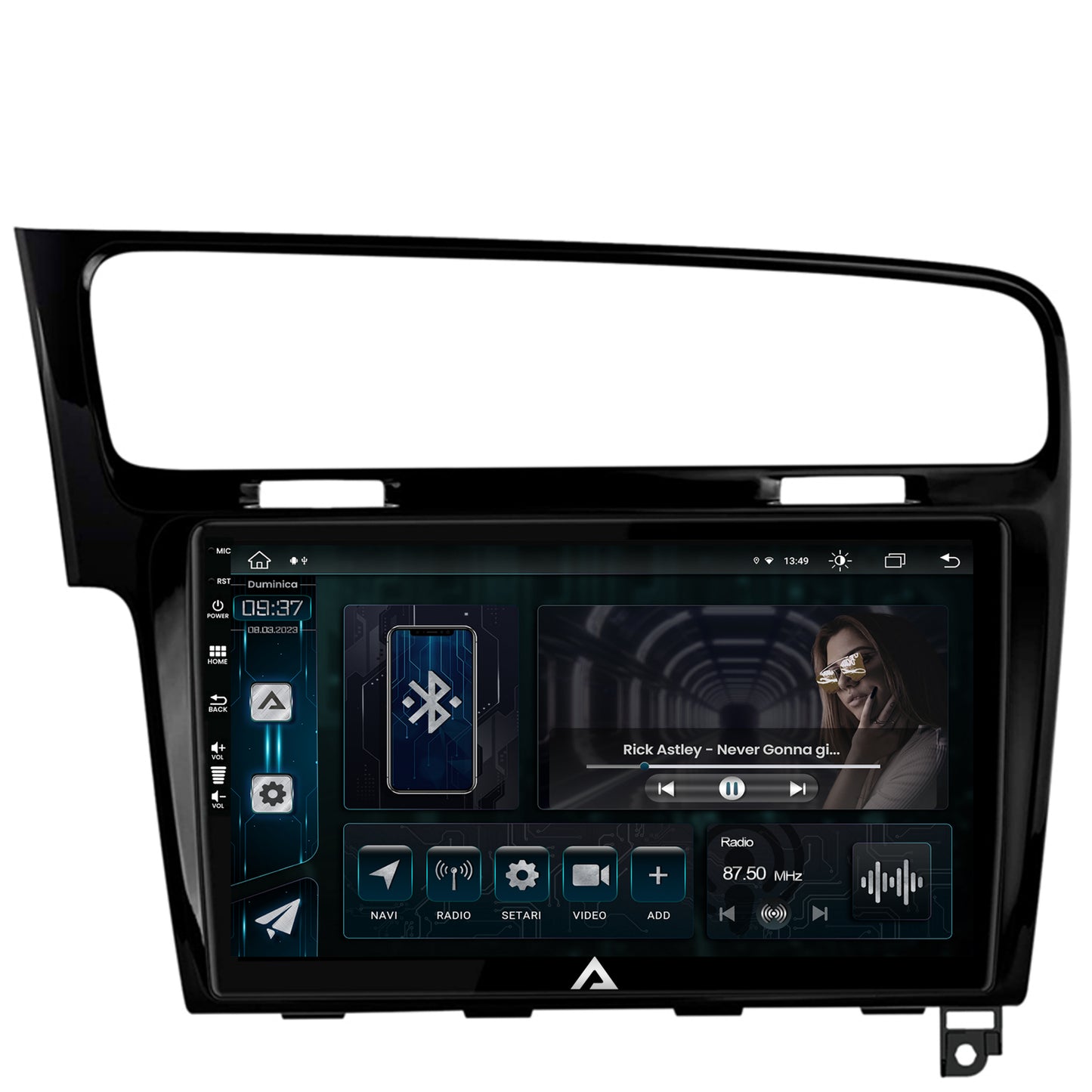 Navigatie Volkswagen GOLF 7, Android, Z-Octacore / 8GB RAM + 256GB ROM, 10.1 Inch - AD-BGZ10008+AD-BGRKIT023B