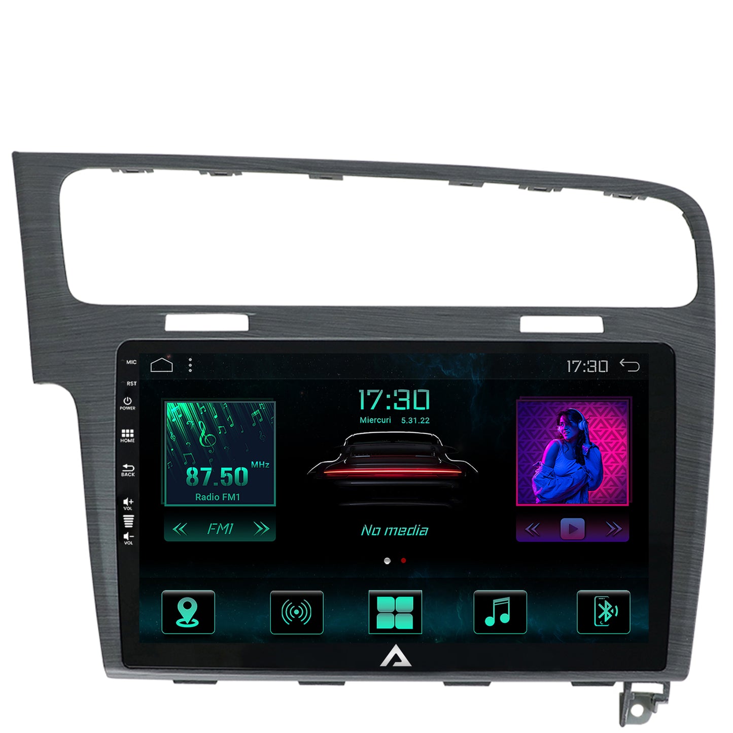 Navigatie Volkswagen Golf 7, Android, A-Octacore / 4GB RAM + 64GB ROM, 10.1 Inch - AD-BGA10004+AD-BGRKIT023A