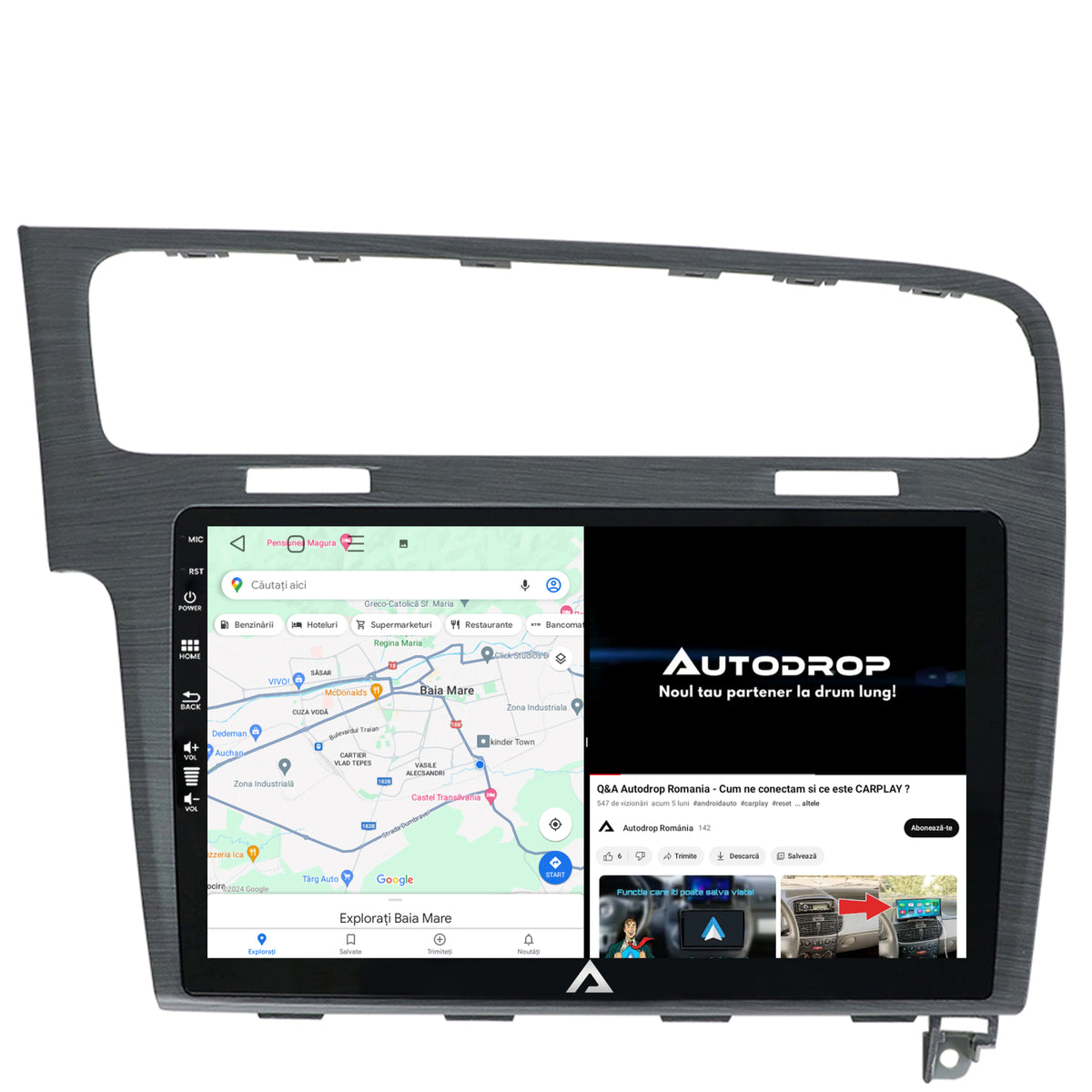 Navigatie Volkswagen Golf 7, Android, A-Octacore / 4GB RAM + 64GB ROM, 10.1 Inch - AD-BGA10004+AD-BGRKIT023A