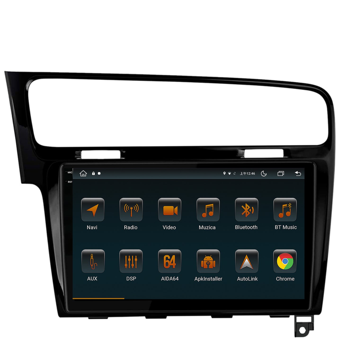 Navigatie Volkswagen GOLF 7, Android, V-Octacore / 4GB RAM + 64GB ROM, 10.36 Inch - AD-BGV10004+AD-BGRKIT023B