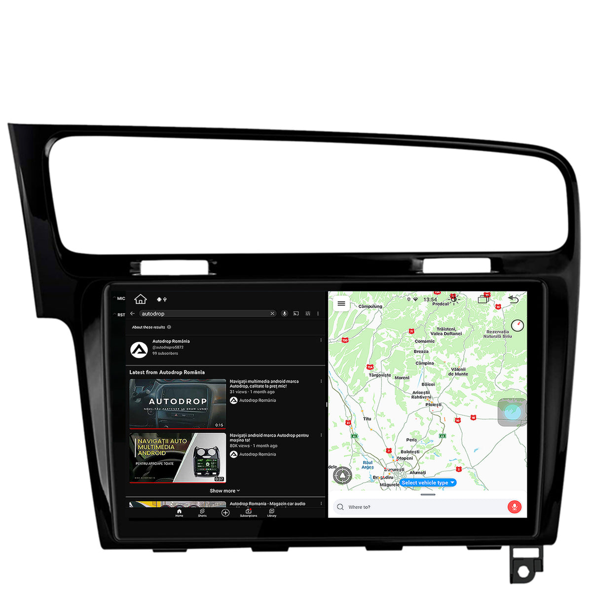 Navigatie Volkswagen GOLF 7, Android, V-Octacore / 4GB RAM + 64GB ROM, 10.36 Inch - AD-BGV10004+AD-BGRKIT023B