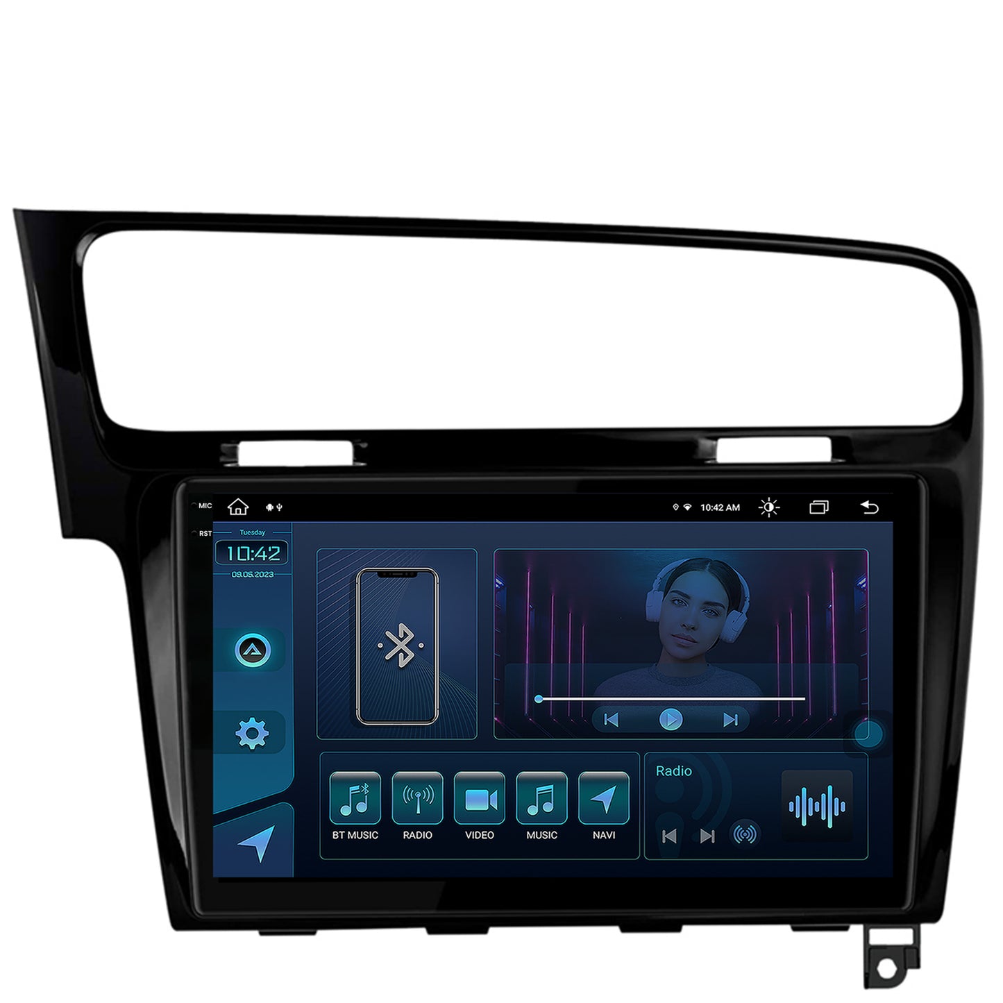 Navigatie Volkswagen GOLF 7, Android, X-Octacore / 8GB RAM + 256GB ROM, 10.36 Inch - AD-BGX10008+AD-BGRKIT023B