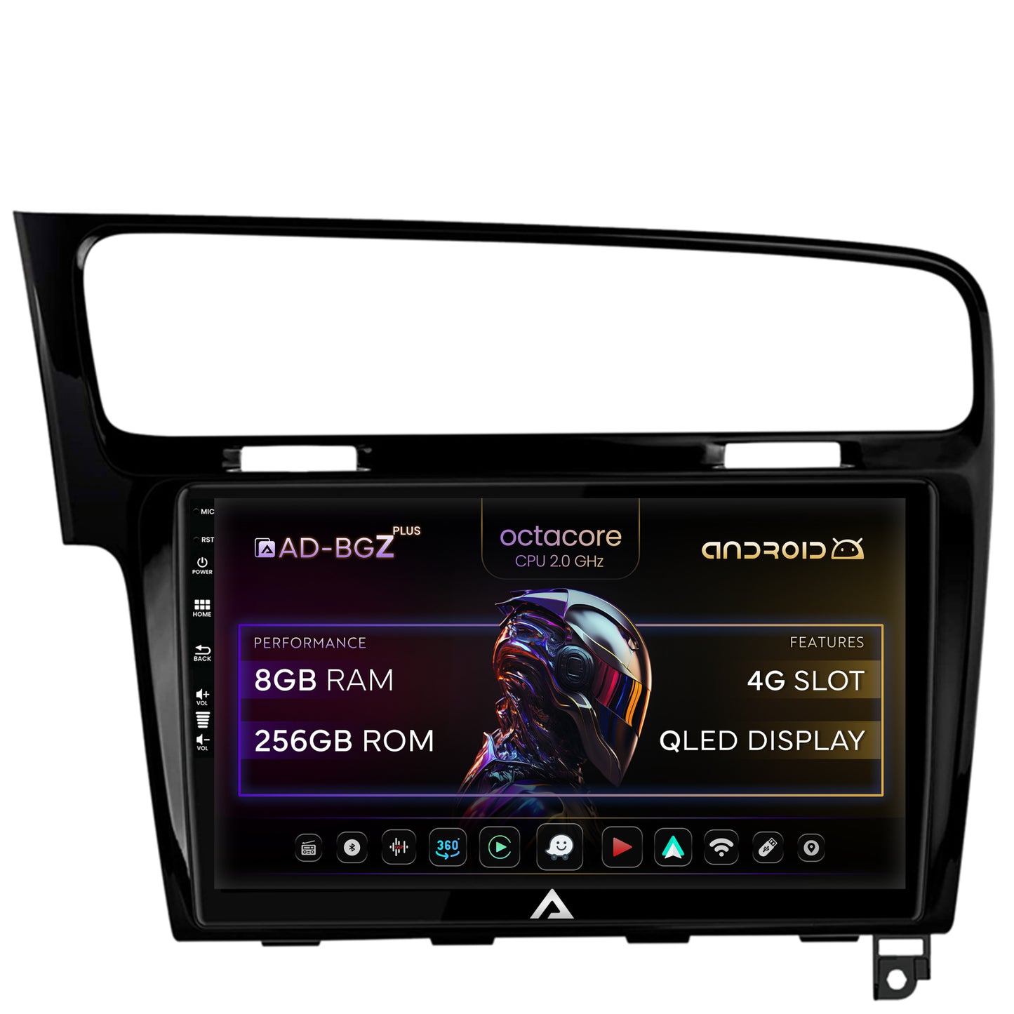Navigatie Volkswagen GOLF 7, Android, Z-Octacore / 8GB RAM + 256GB ROM, 10.1 Inch - AD-BGZ10008+AD-BGRKIT023B