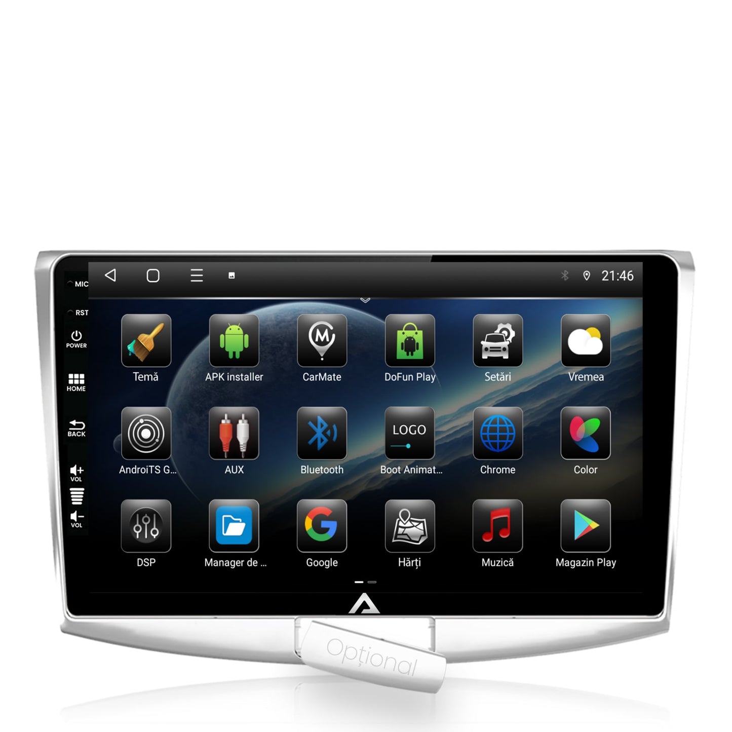 Navigatie Volkswagen Passat B6 / B7 / CC, Android, E-Octacore / 2GB RAM + 32GB ROM, 10.1 Inch - AD-BGE10002+AD-BGRKIT025