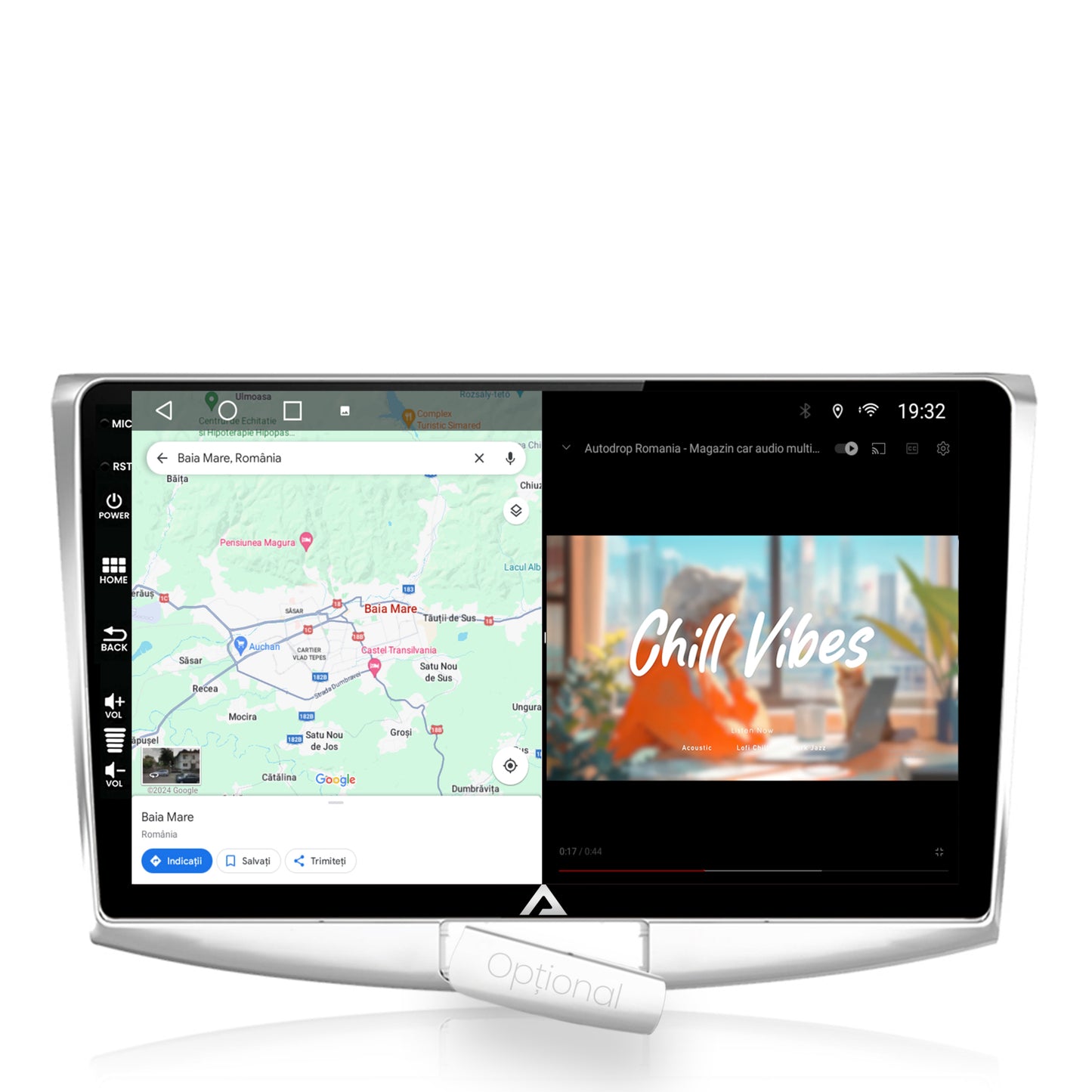 Navigatie Volkswagen Passat B6 / B7 / CC, Android, A-Octacore / 4GB RAM + 64GB ROM, 10.1 Inch - AD-BGA10004+AD-BGRKIT025