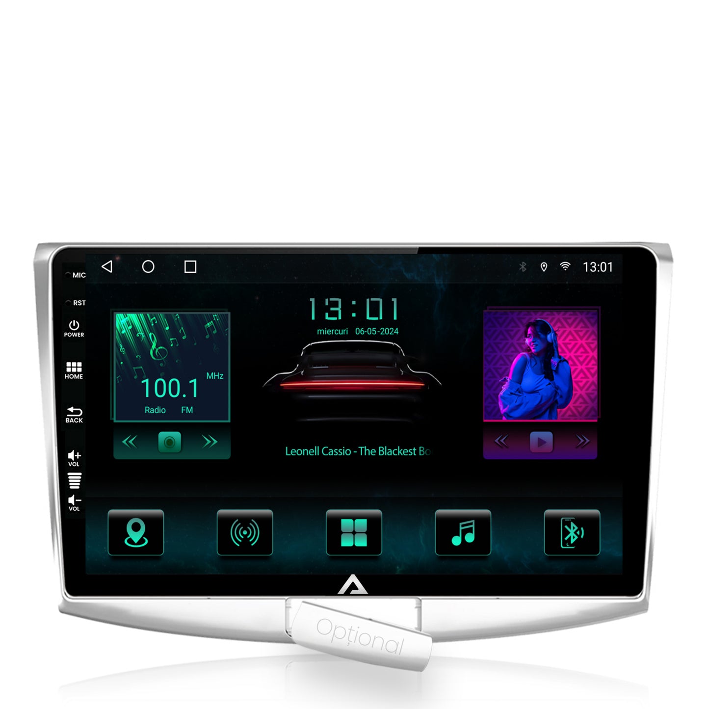 Navigatie Volkswagen Passat B6 / B7 / CC, Android, A-Octacore / 4GB RAM + 64GB ROM, 10.1 Inch - AD-BGA10004+AD-BGRKIT025
