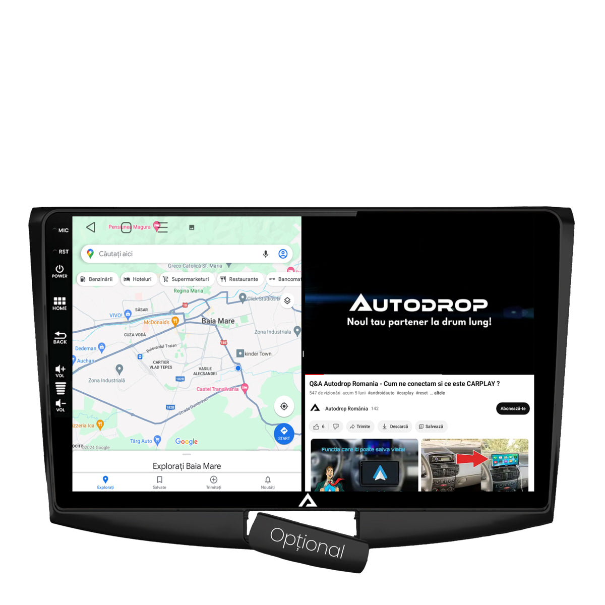 Navigatie Volkswagen Passat B6 / B7 / CC, Android, E-Octacore / 2GB RAM + 32GB ROM, 10.1 Inch - AD-BGE10002+AD-BGRKIT025B