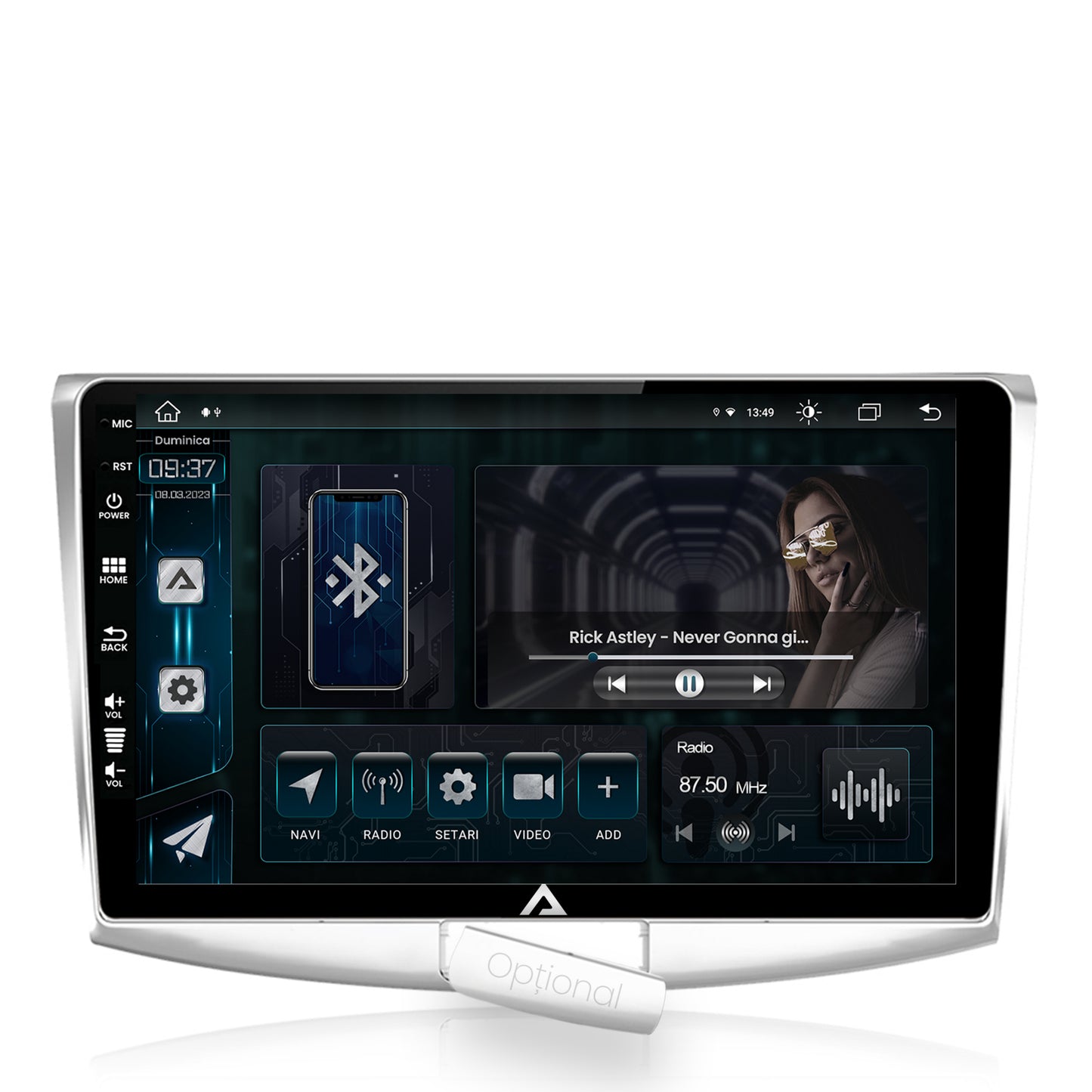 Navigatie Volkswagen Passat B6 / B7 / CC, Android, Z-Octacore / 8GB RAM + 256GB ROM, 10.1 Inch - AD-BGZ10008+AD-BGRKIT025