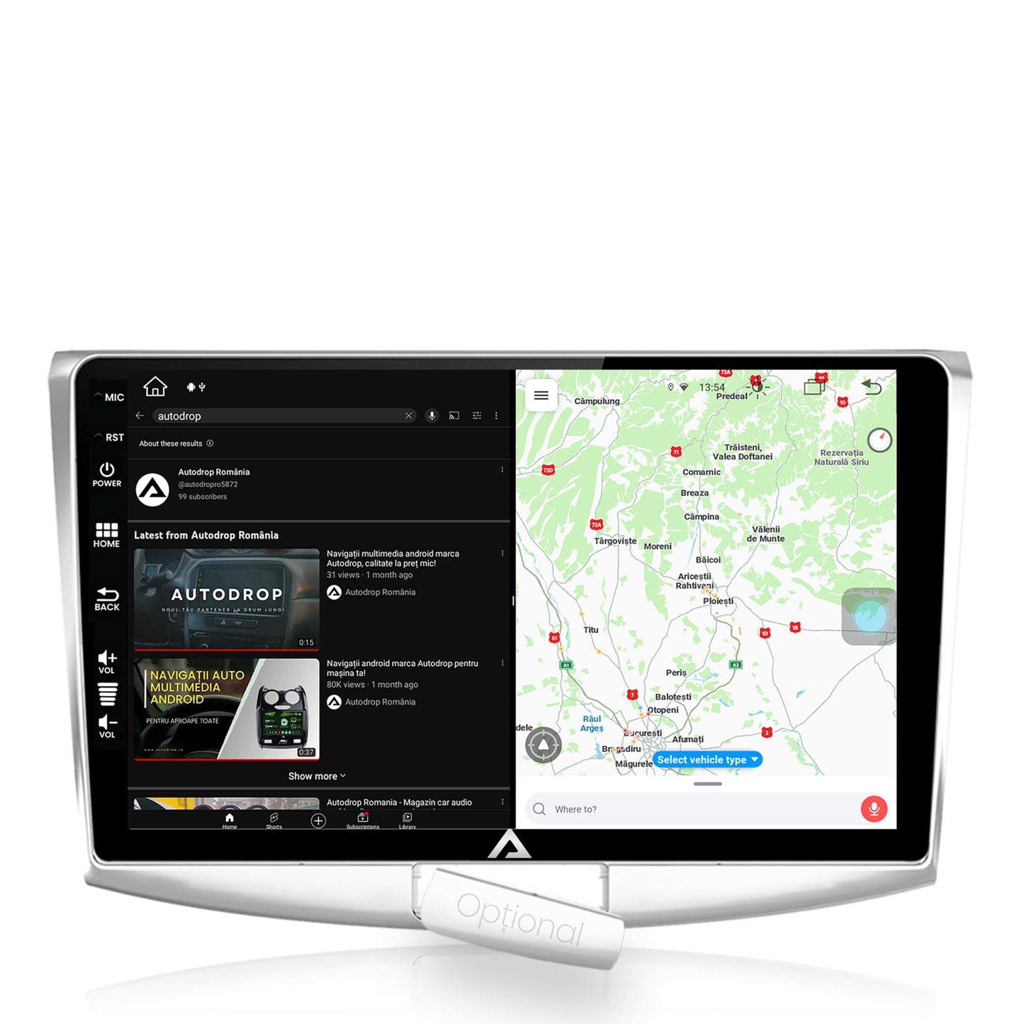 Navigatie Volkswagen Passat B6 / B7 / CC, Android, Z-Octacore / 8GB RAM + 256GB ROM, 10.1 Inch - AD-BGZ10008+AD-BGRKIT025