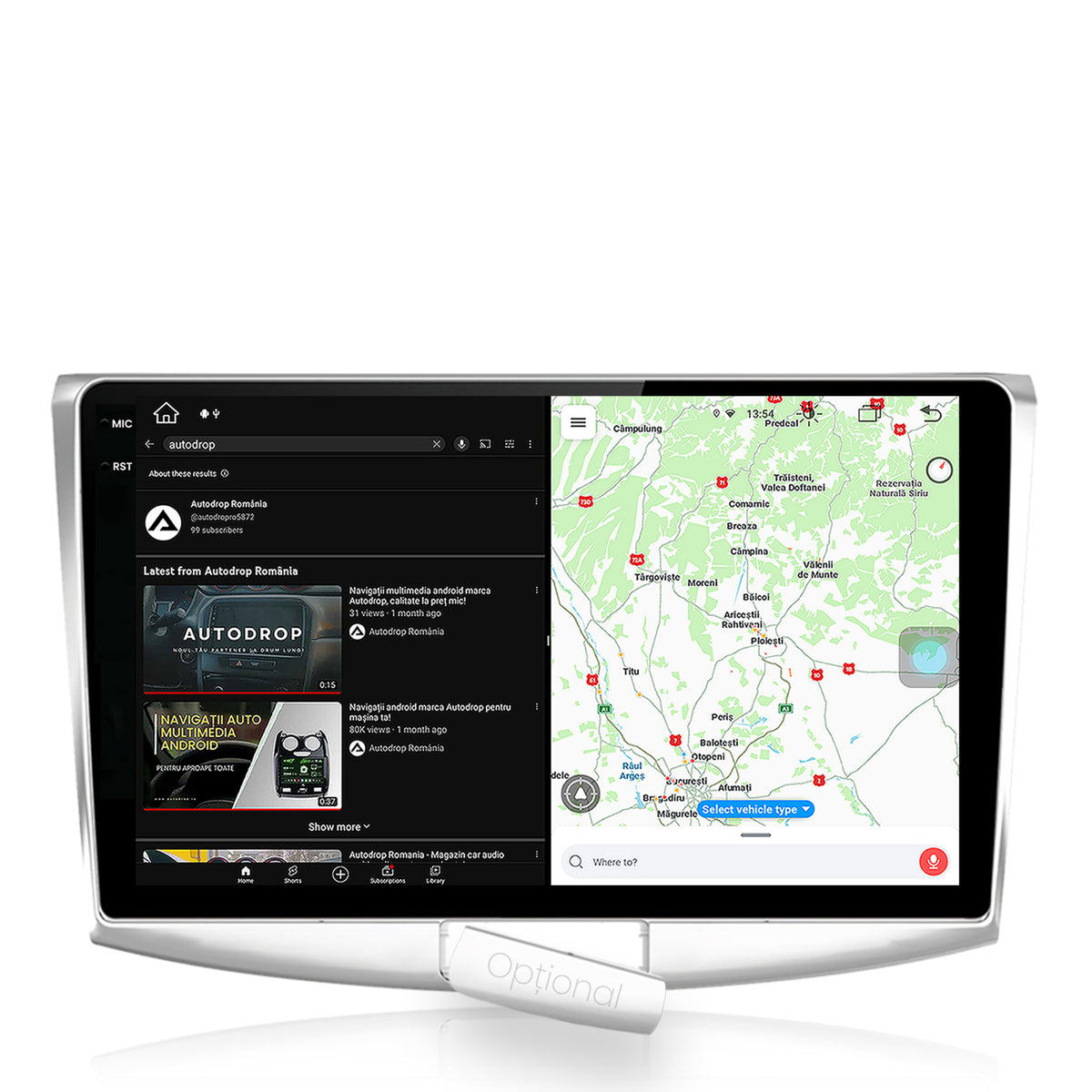 Navigatie Volkswagen Passat B6 / B7 / CC, Android, X-Octacore / 8GB RAM + 256GB ROM, 10.36 Inch - AD-BGX10008+AD-BGRKIT025